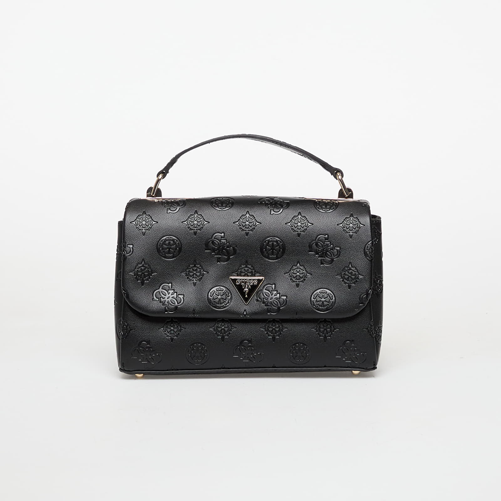 Skuldervesker GUESS  Tisha Top Handle Flap Black Logo