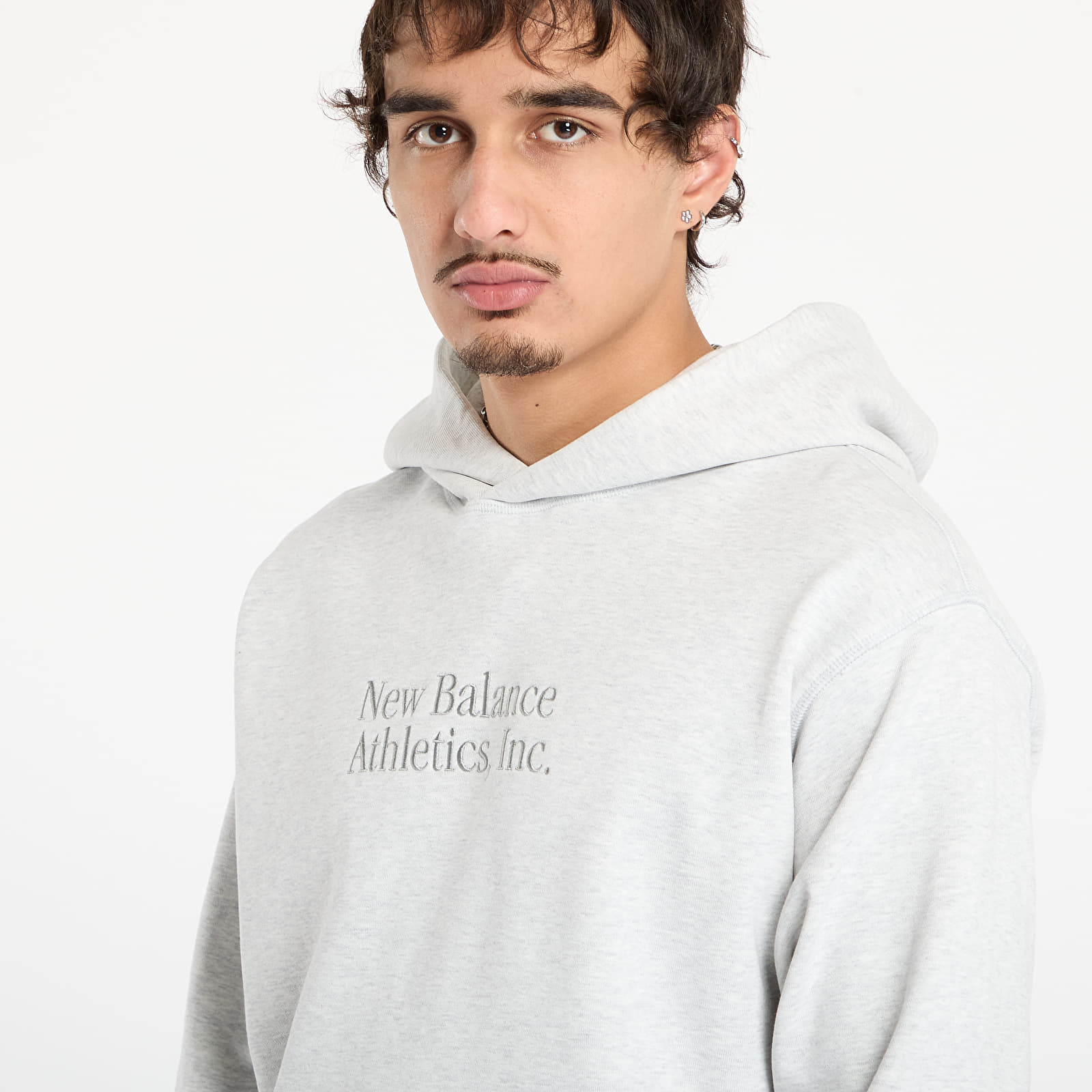 Gensere for menn New Balance Athletics Classics Hoodie Ash Heather