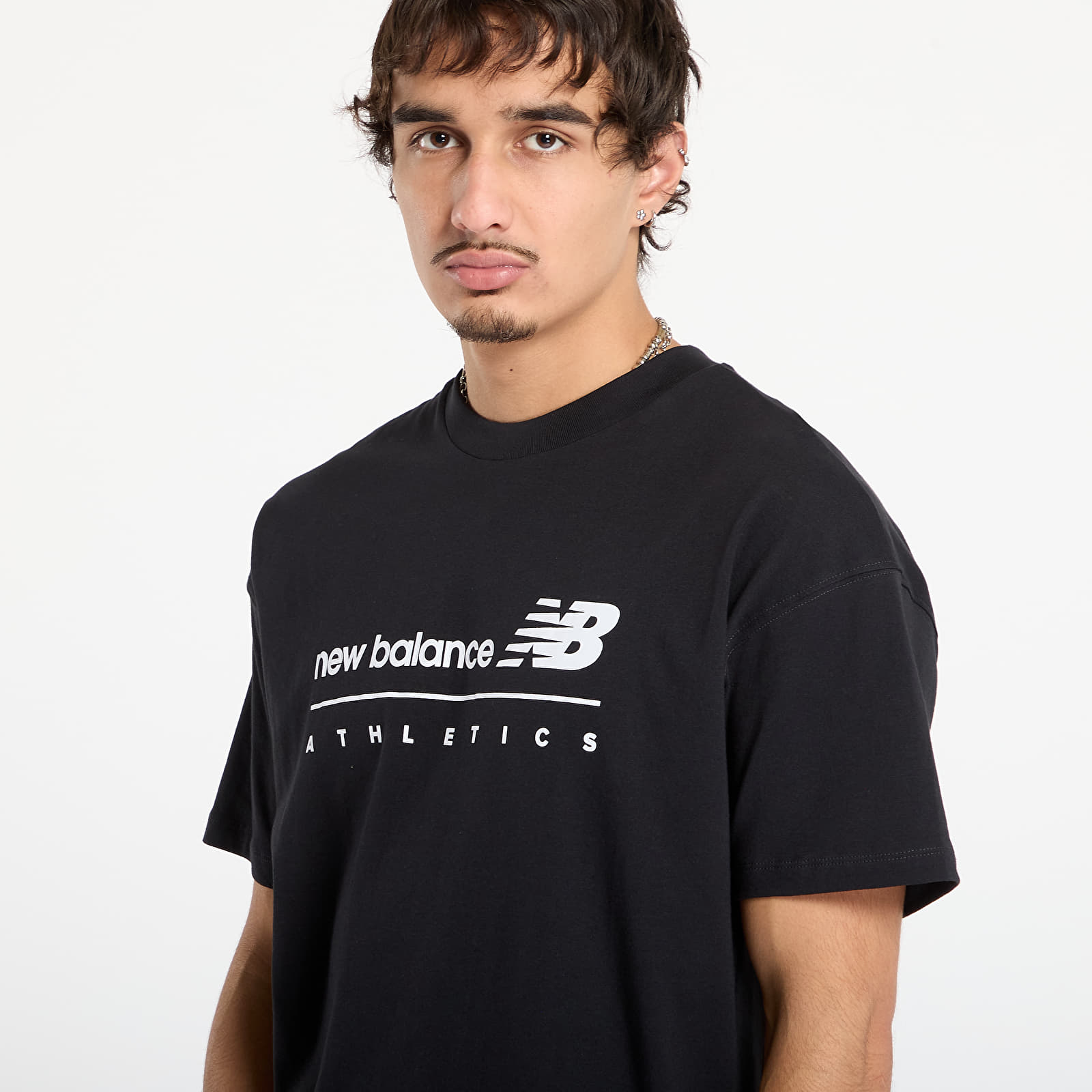 Pánská trička New Balance Linear Graphic T-Shirt Black