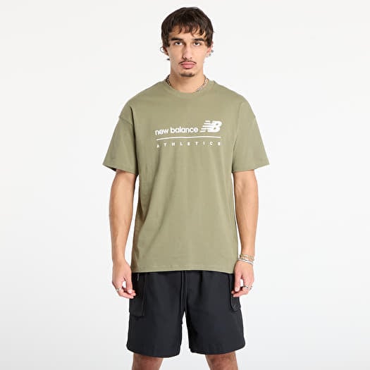 T-skjorte New Balance Linear Graphic T-Shirt Dark Olive