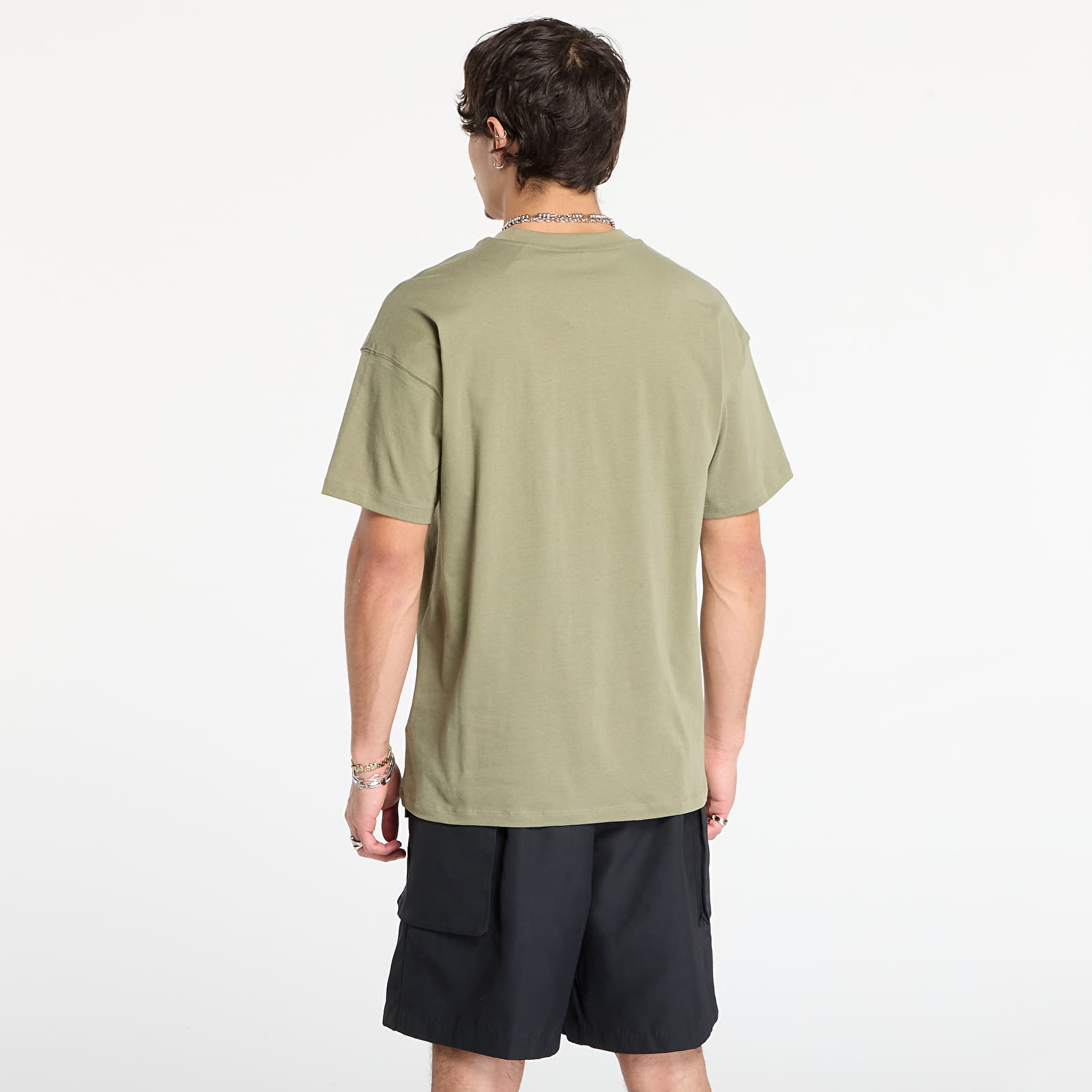 Pánská trička New Balance Linear Graphic T-Shirt Dark Olive