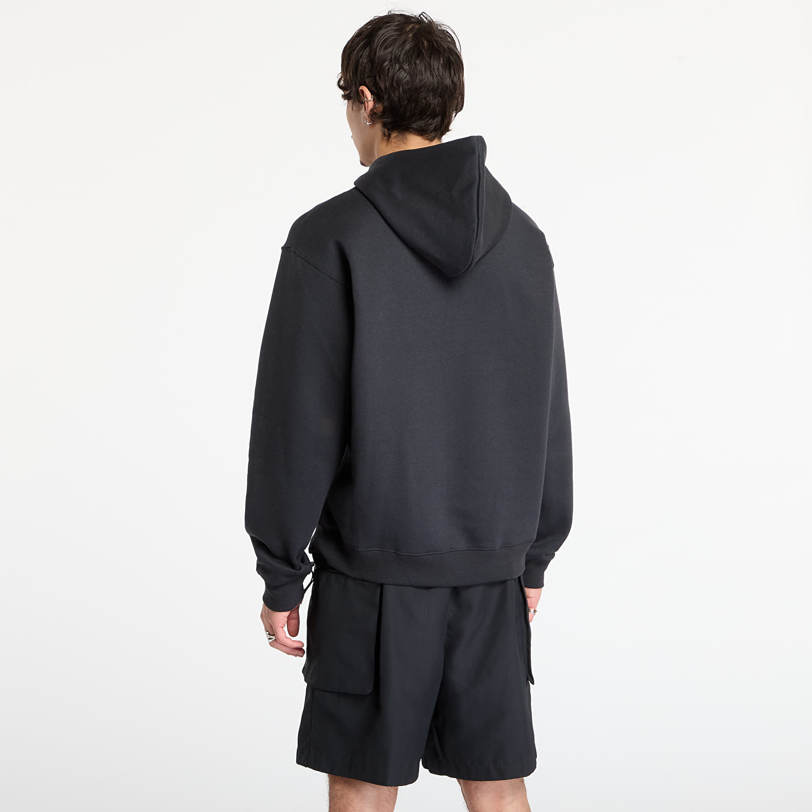 Gensere for menn New Balance Linear Graphic Fleece Hoodie Black
