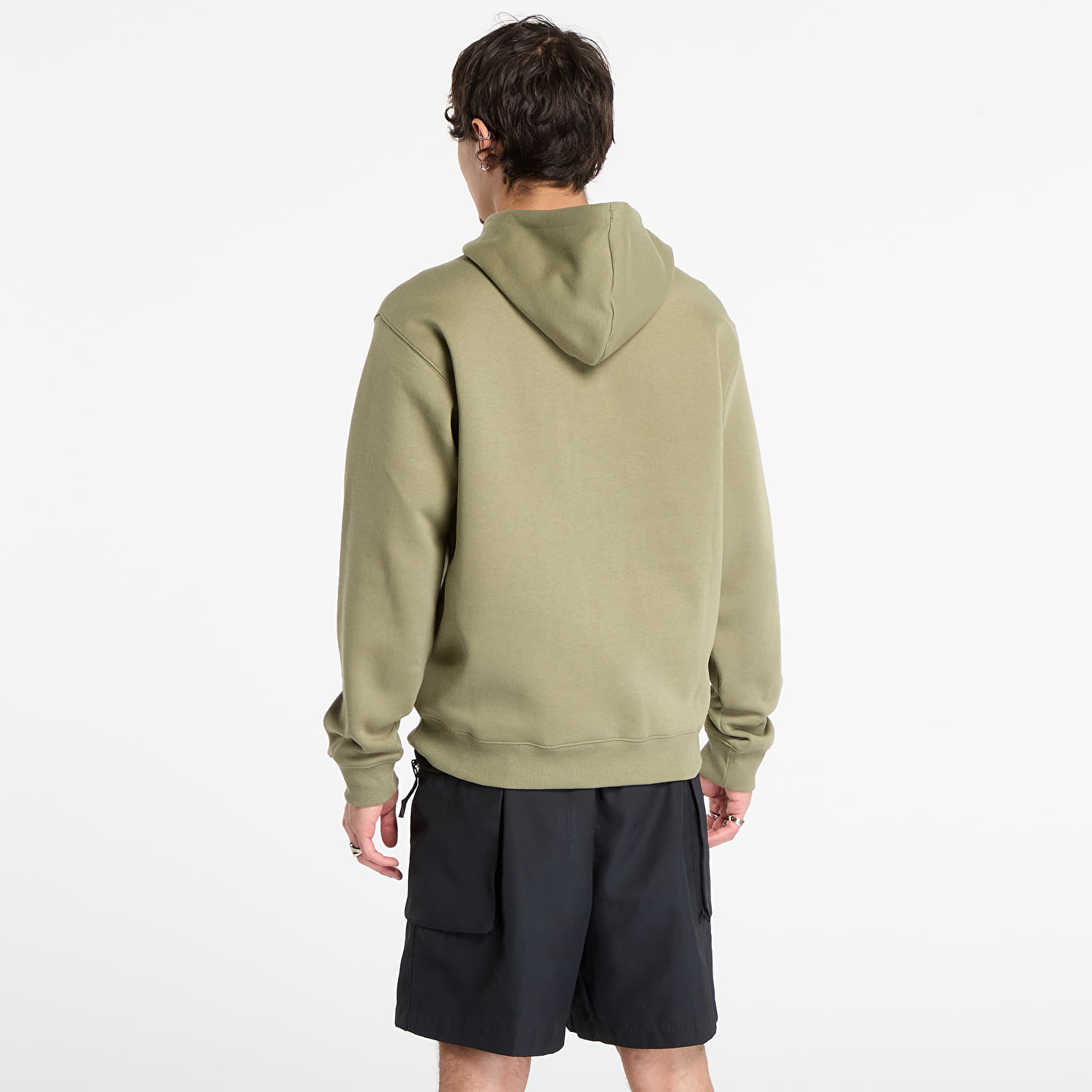 Gensere for menn New Balance Linear Graphic Fleece Hoodie Dark Olive