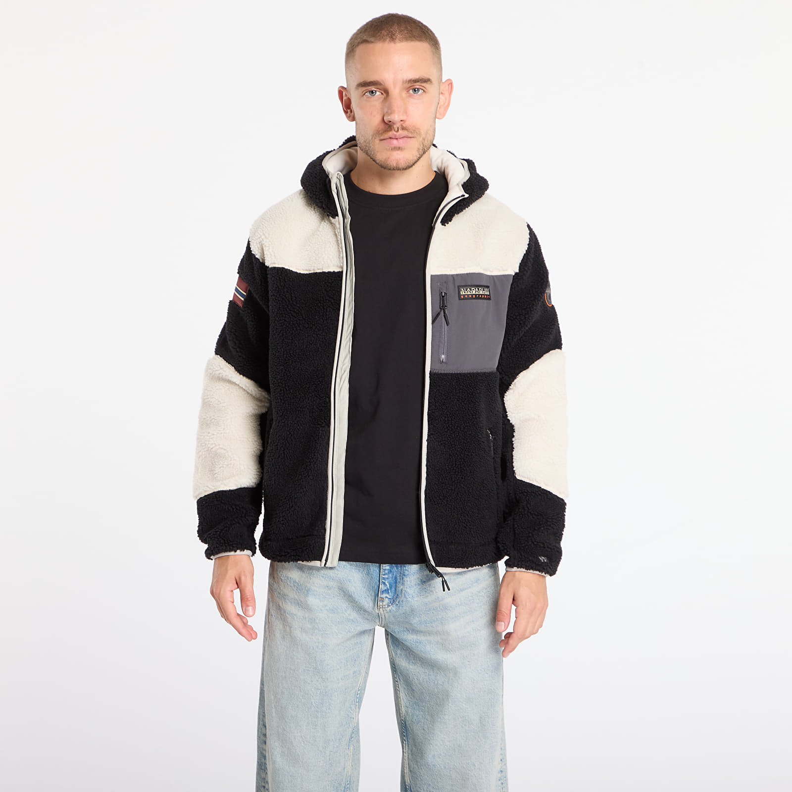 Jackets Napapijri Yupik Fzh 3 Cream/ Black