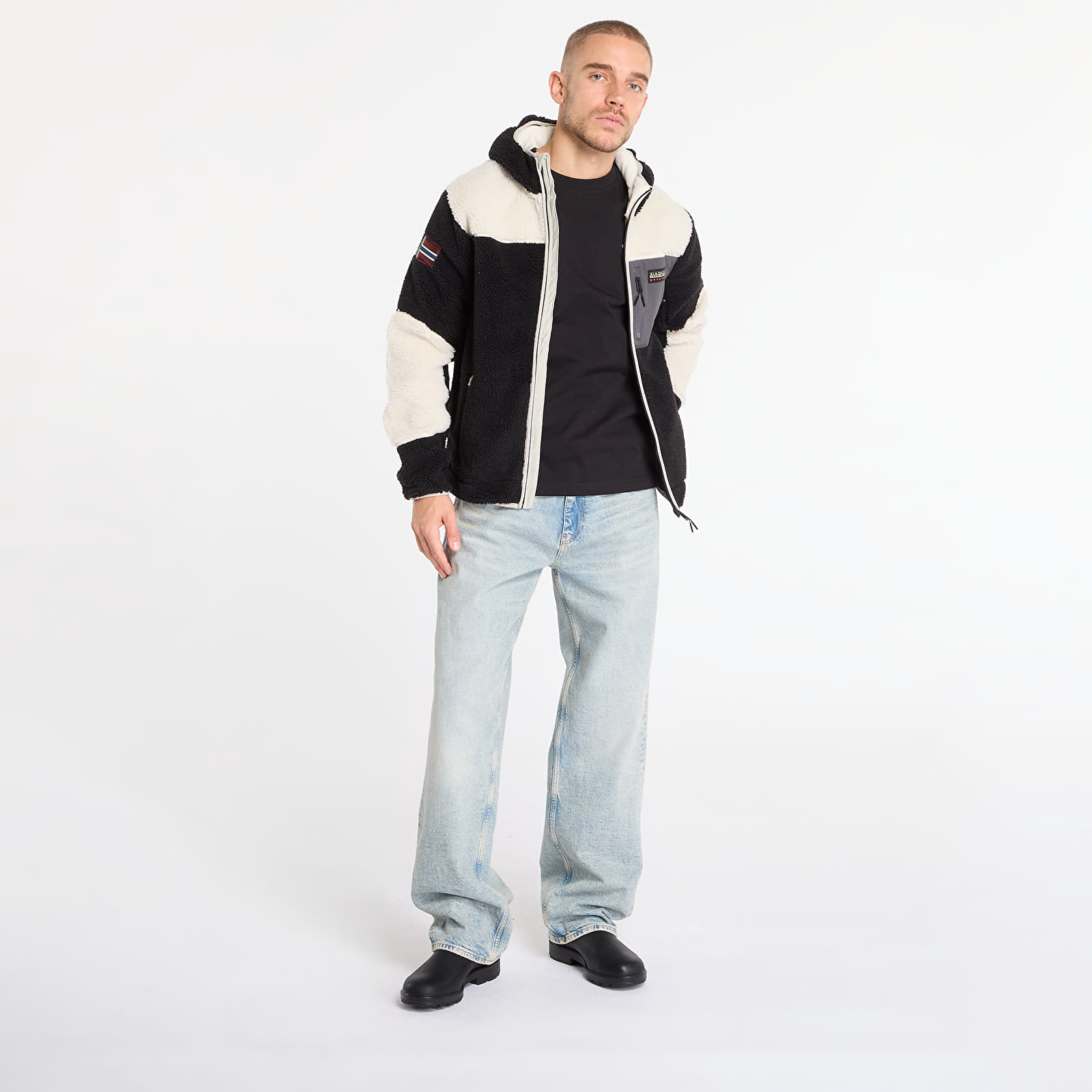 Jackets Napapijri Yupik Fzh 3 Cream/ Black