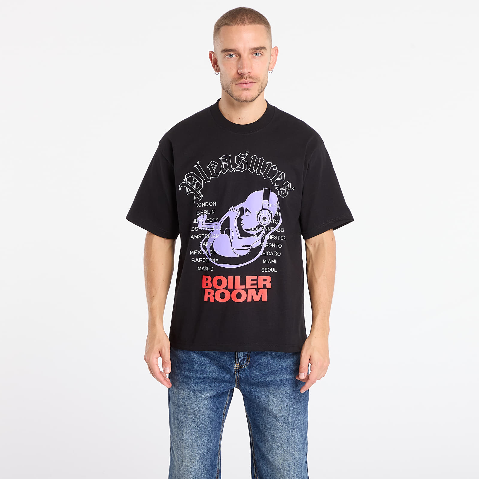 T-shirts PLEASURES Headphone T-Shirt Black