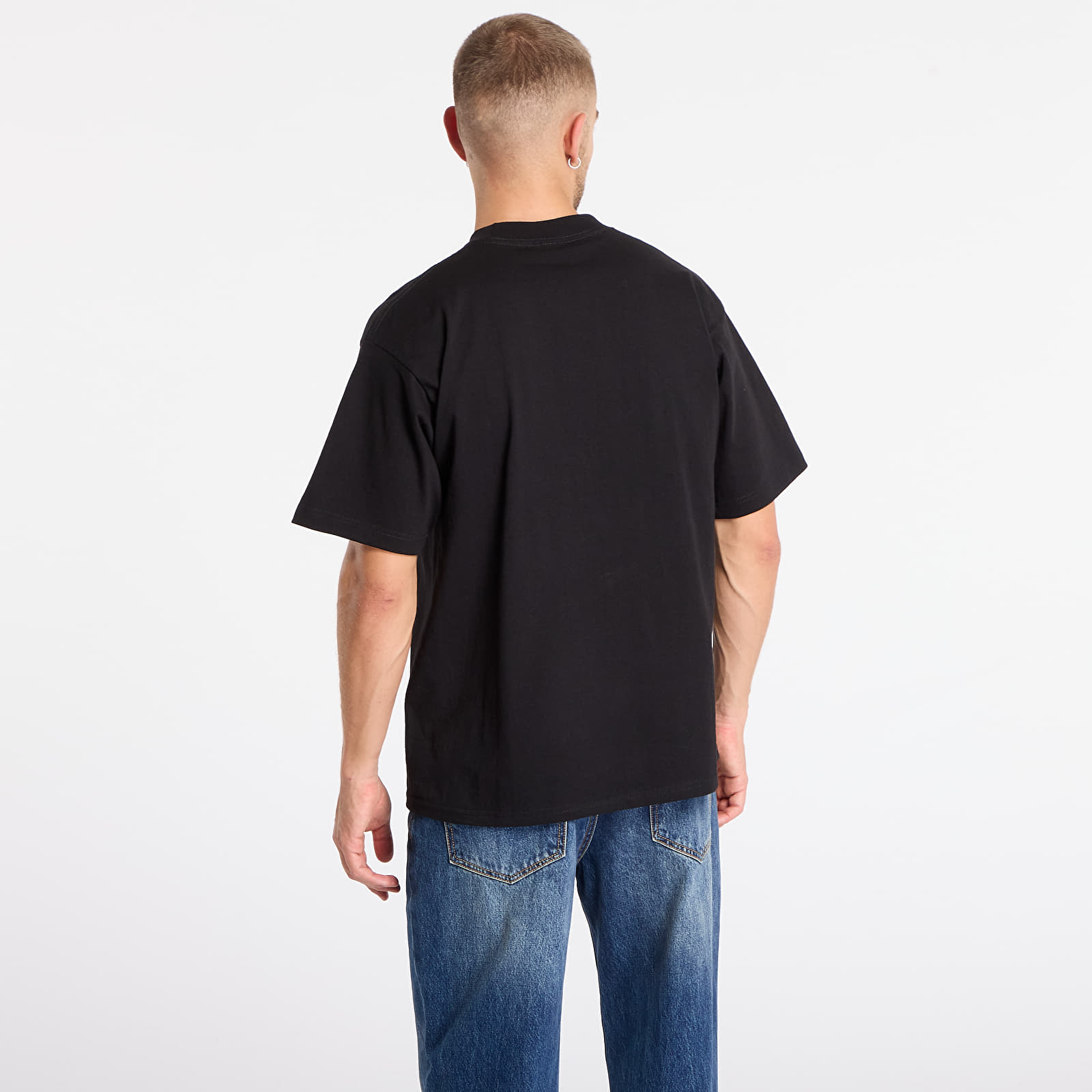 T-krekli PLEASURES Overview Logo T-Shirt Black