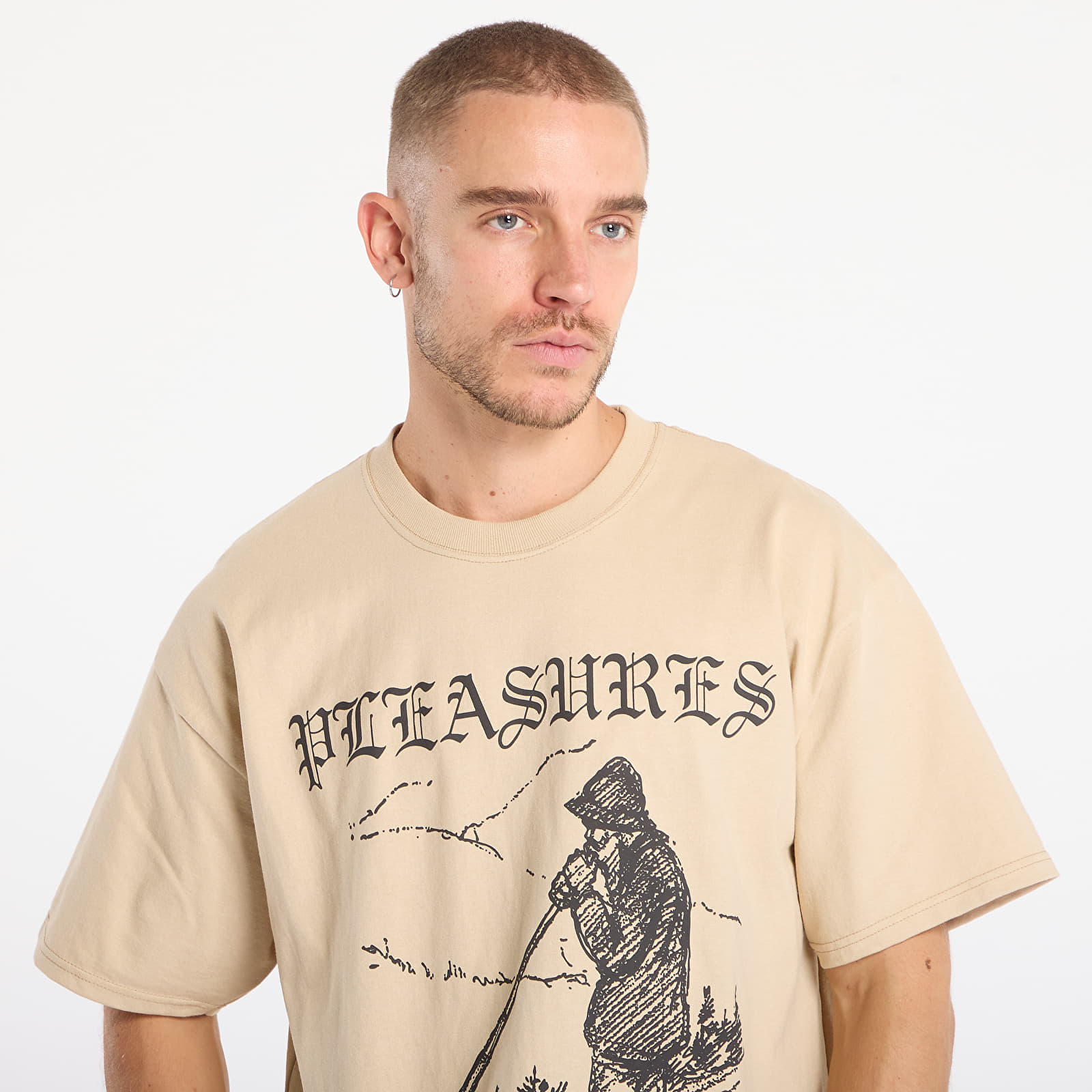 T-shirt PLEASURES Pipe T-Shirt Sand M