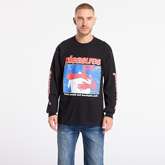 T-shirt PLEASURES Embrace Long Sleeve Pigment Black