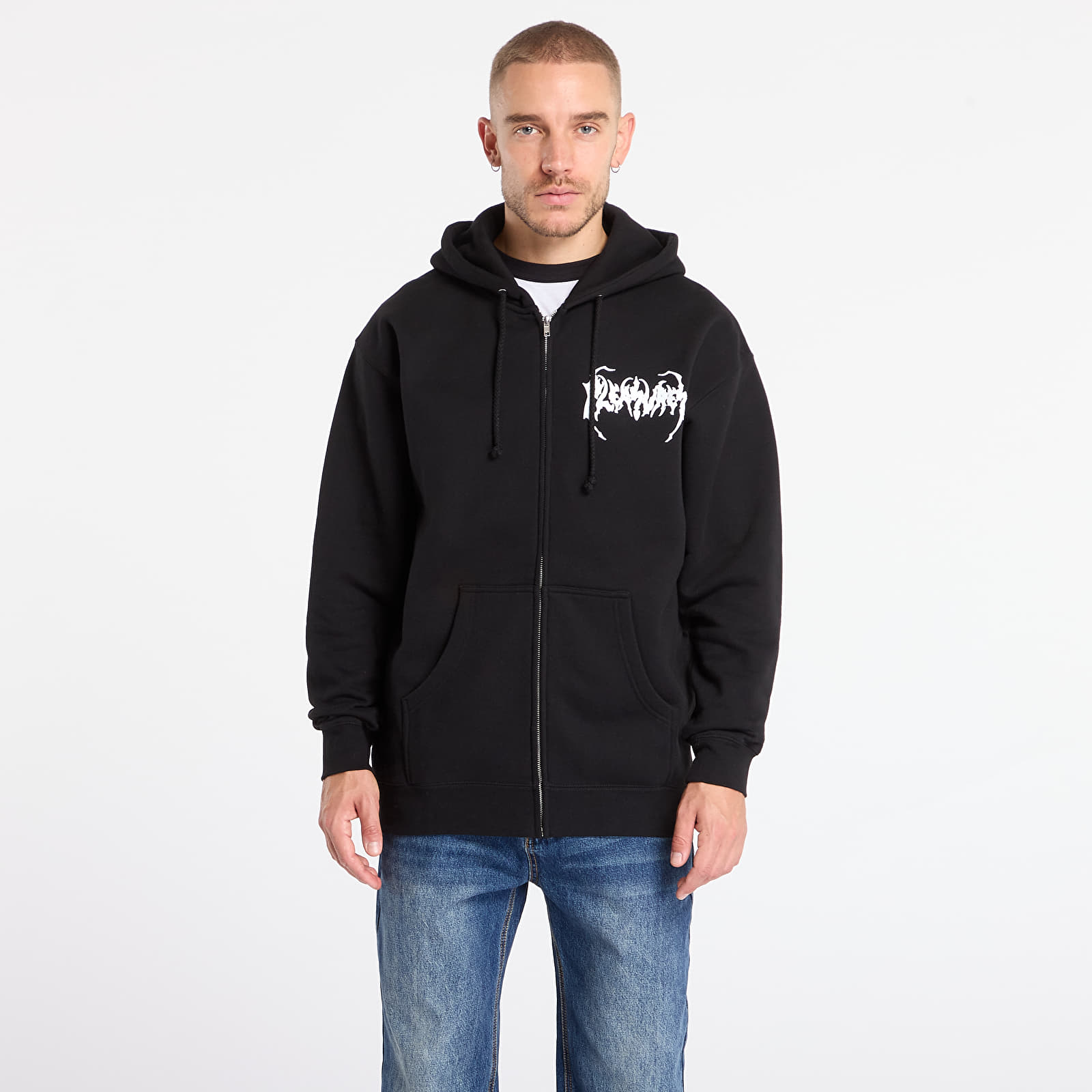 Hoodies and sweatshirts  PLEASURES Pond Zip Hoodie Black