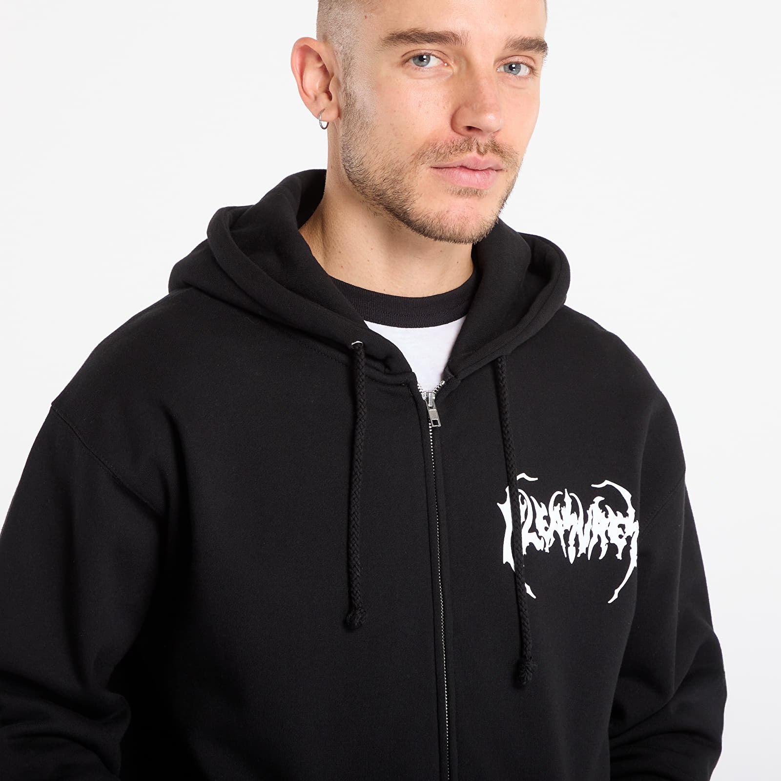 Hoodies and sweatshirts  PLEASURES Pond Zip Hoodie Black