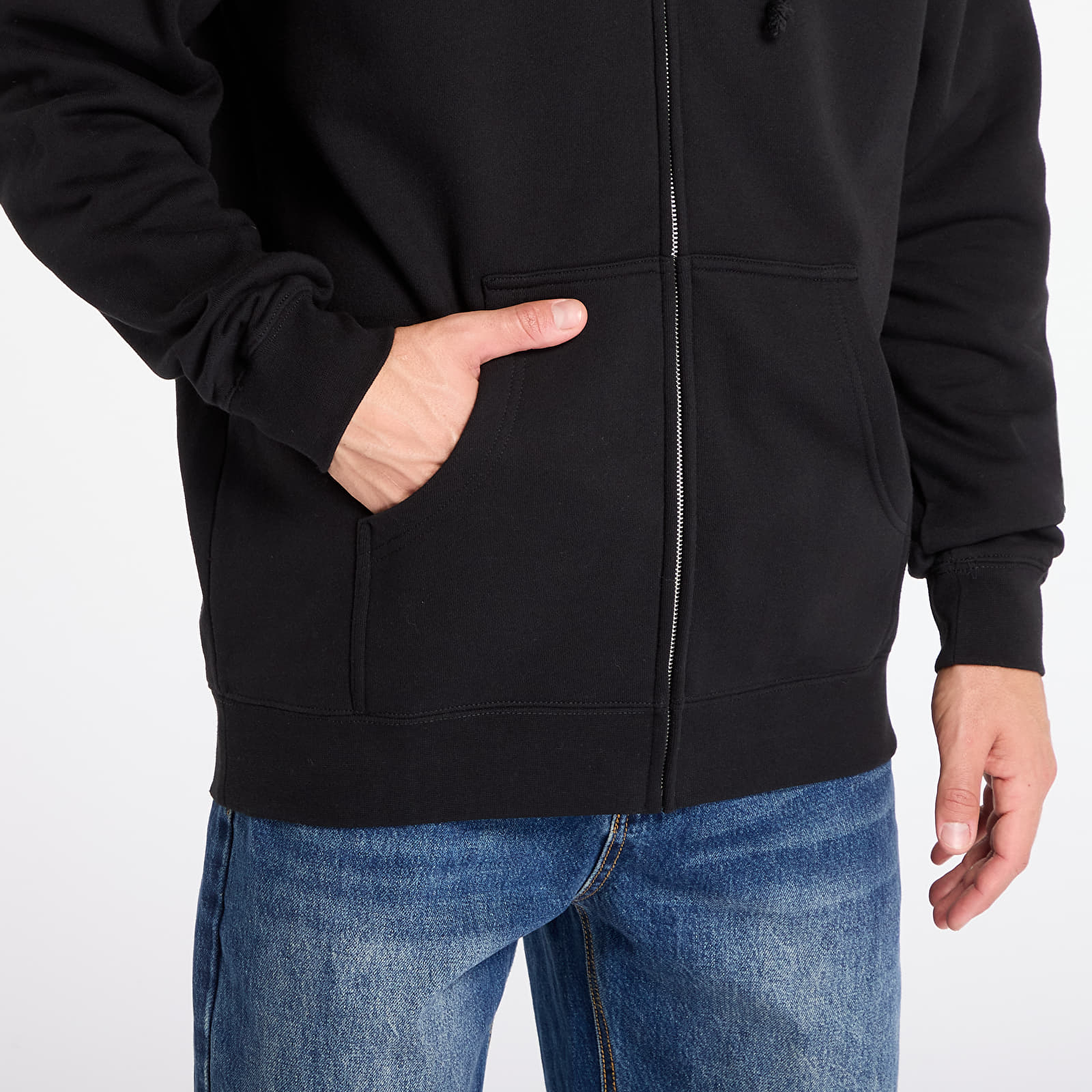 Hoodies and sweatshirts  PLEASURES Pond Zip Hoodie Black