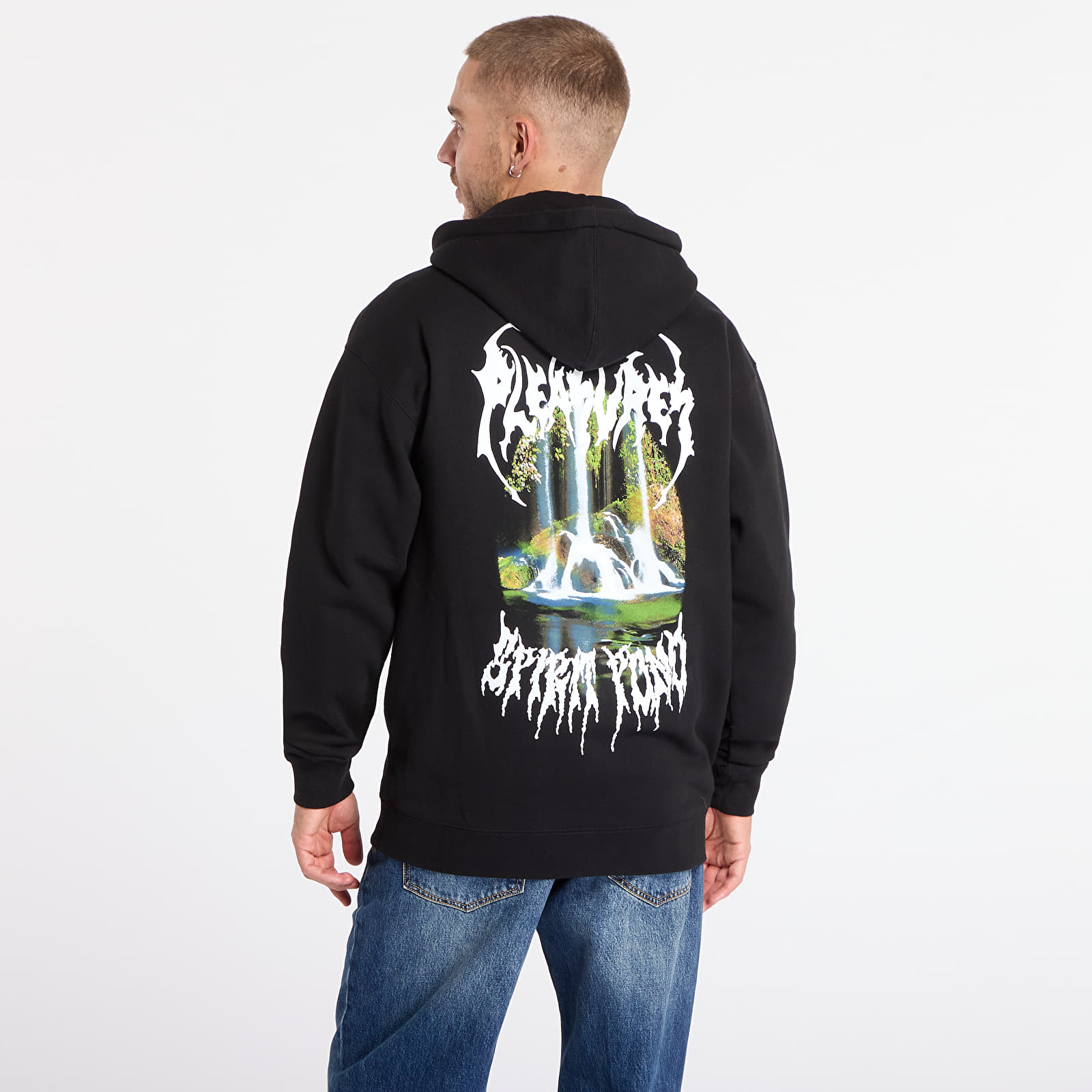 Hoodies and sweatshirts  PLEASURES Pond Zip Hoodie Black