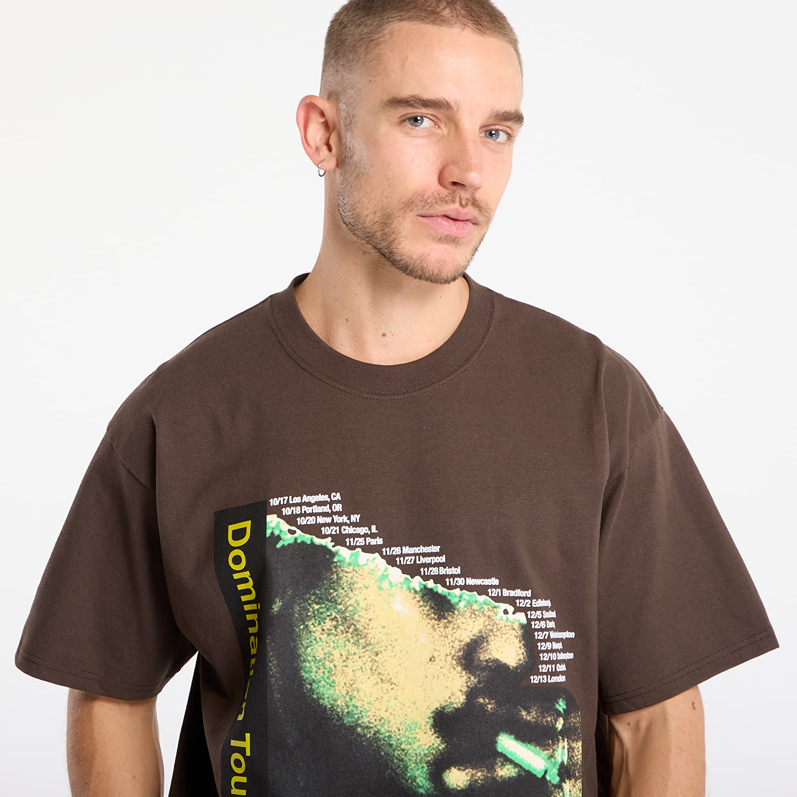 T-shirts PLEASURES Domination T-Shirt Brown
