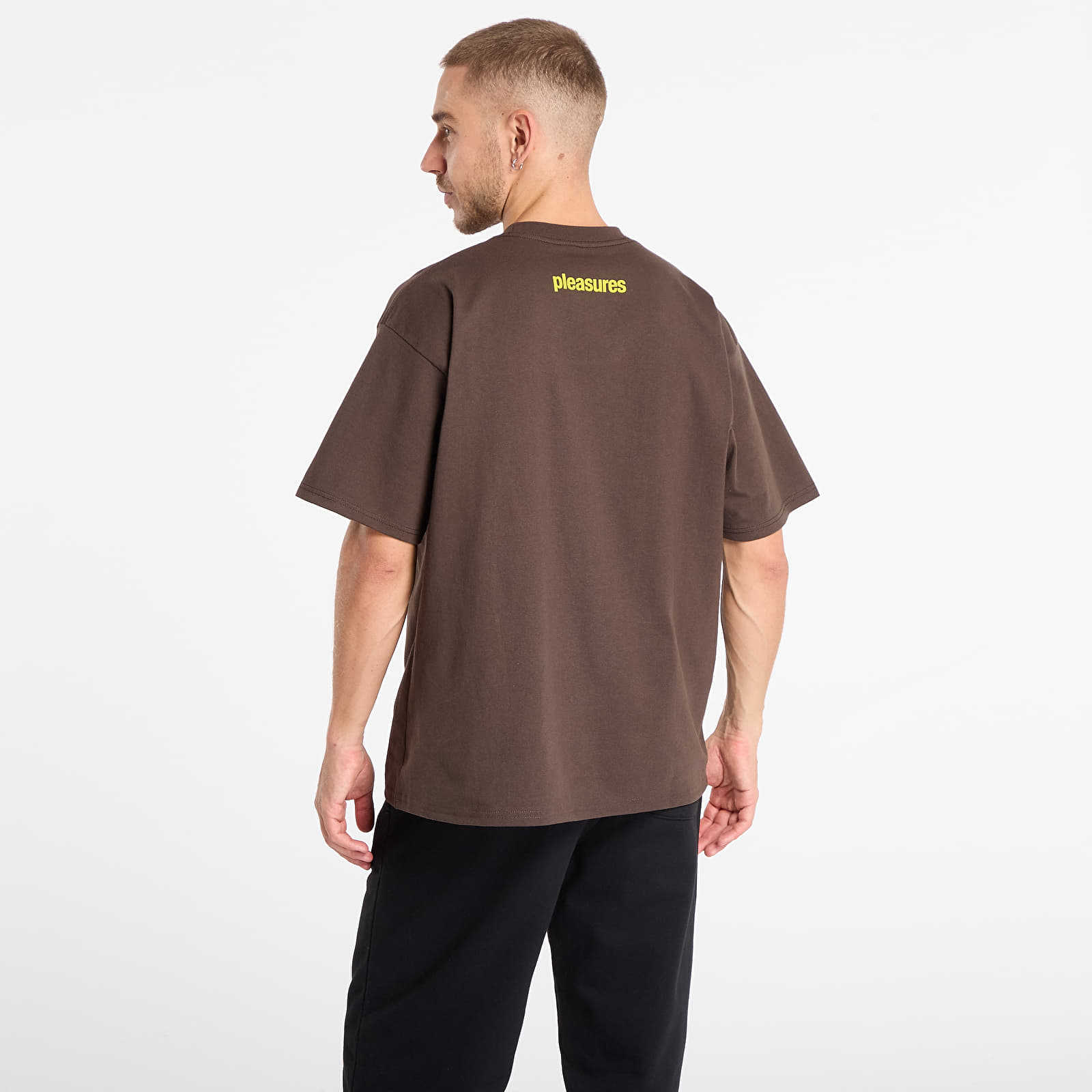 T-shirts PLEASURES Domination T-Shirt Brown