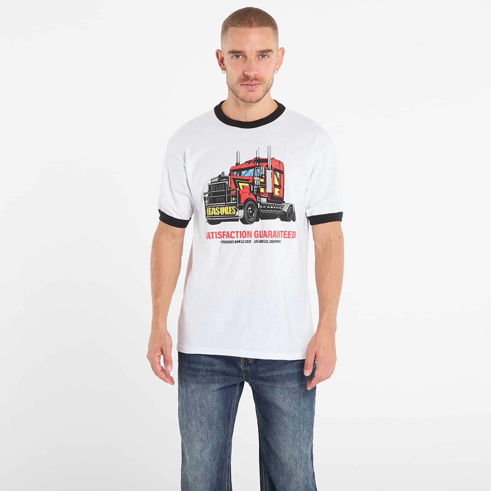 Тениски PLEASURES Big Load Ringer T-Shirt White