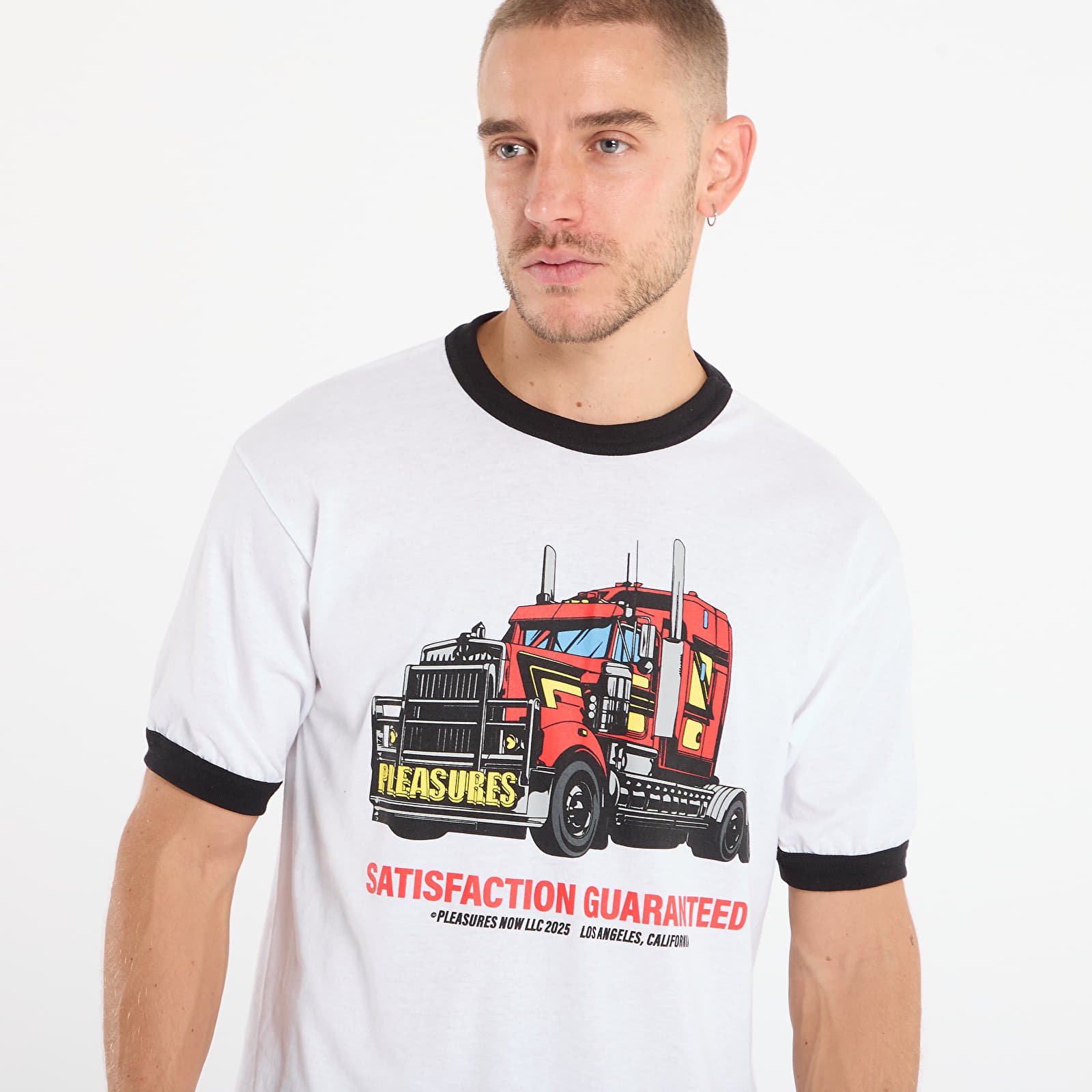 Тениски PLEASURES Big Load Ringer T-Shirt White