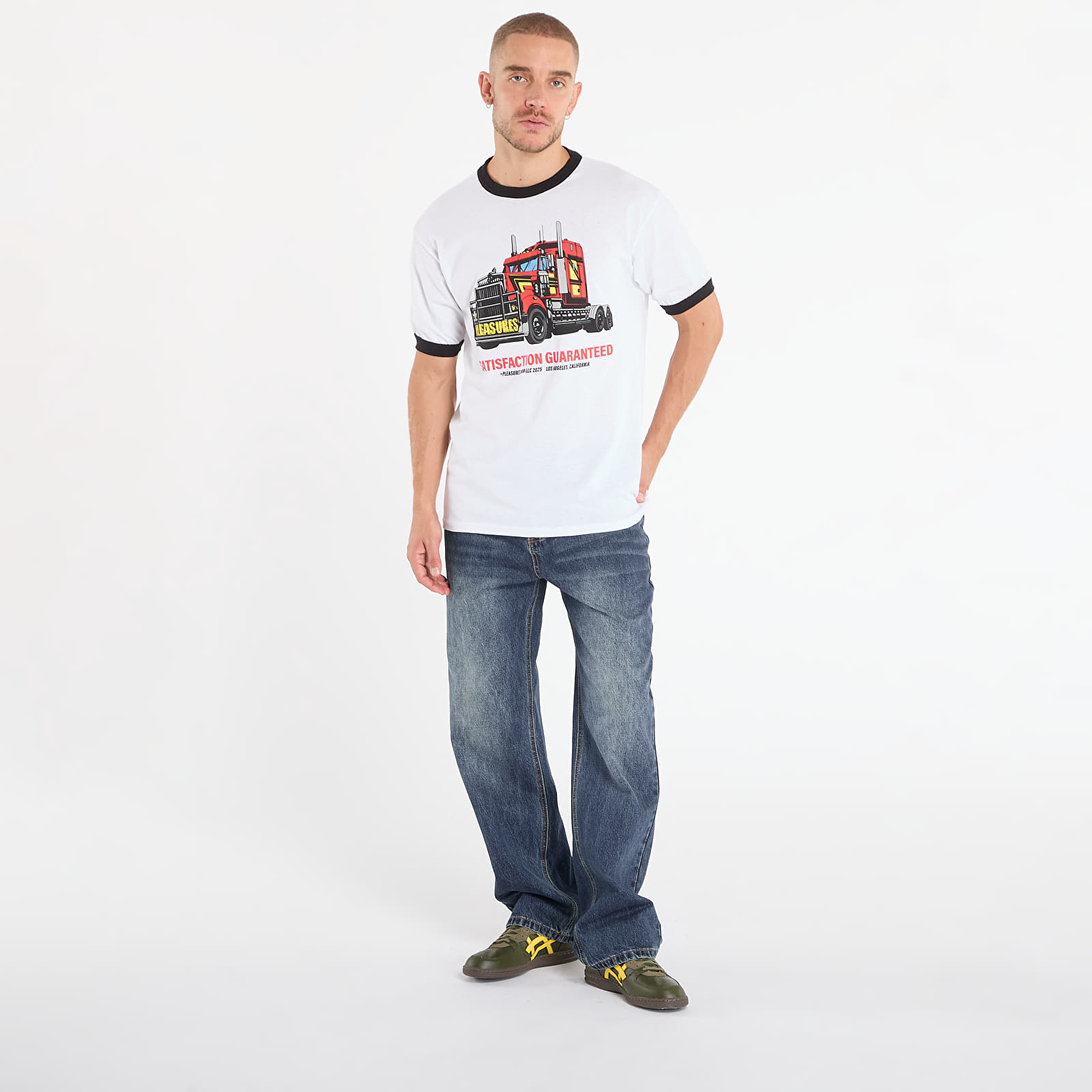 Тениски PLEASURES Big Load Ringer T-Shirt White