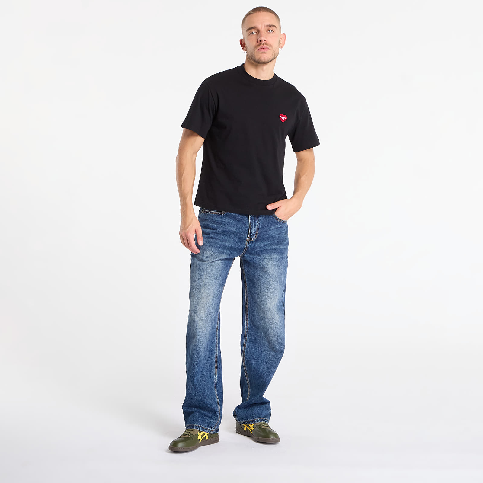 T-krekli Carhartt WIP W' S/S Heart Patch T-Shirt UNISEX Black/ Red