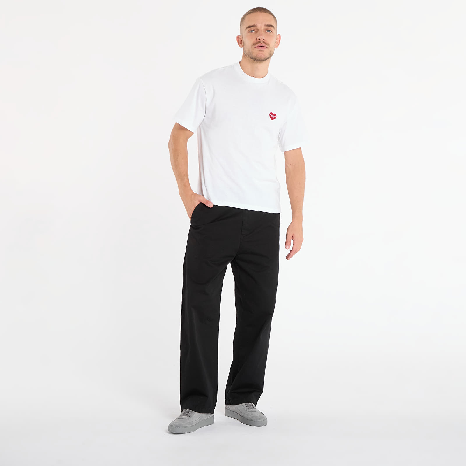 T-krekli Carhartt WIP W' S/S Heart Patch T-Shirt UNISEX White/ Red
