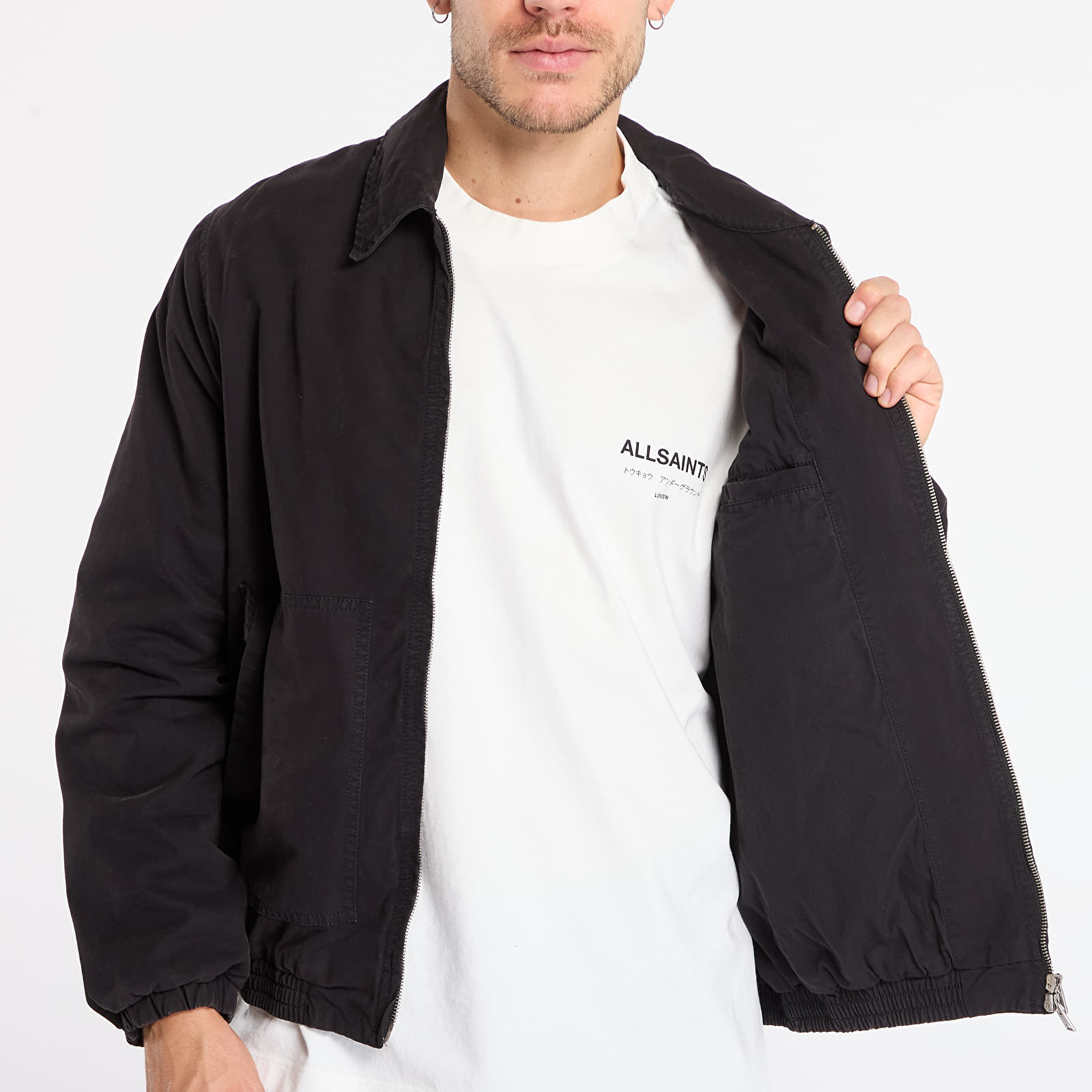 Vīriešu jakas AllSaints Holman Jacket Faded Black