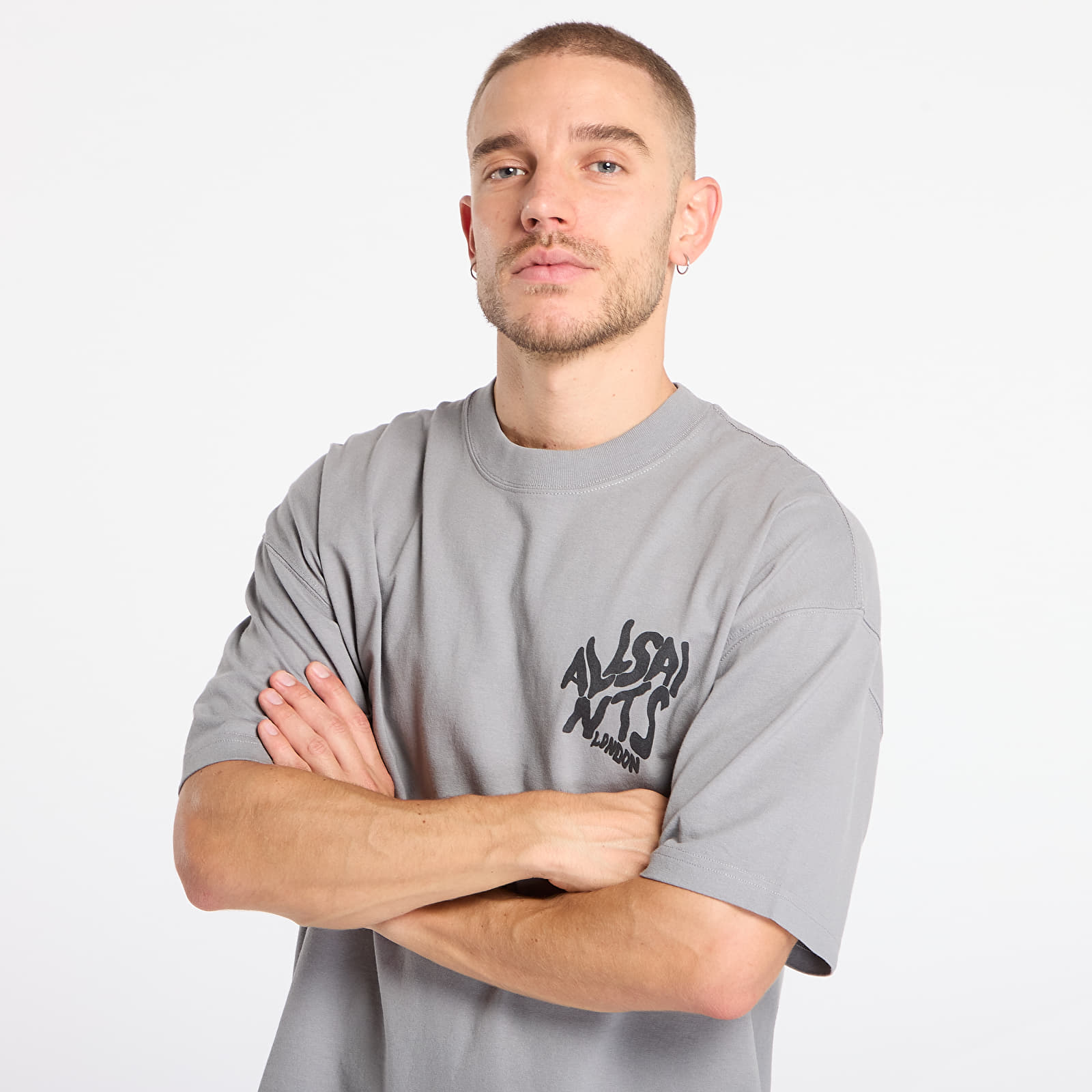 T-shirts AllSaints Orlando Ss Crew March Grey