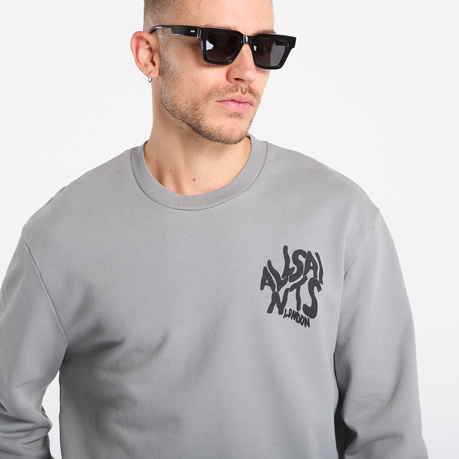 Hoodies and sweatshirts  AllSaints Orlando Crew March Grey