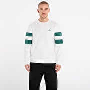 FRED PERRY Peached Tipped Sleeve Sweatshirt Snow White