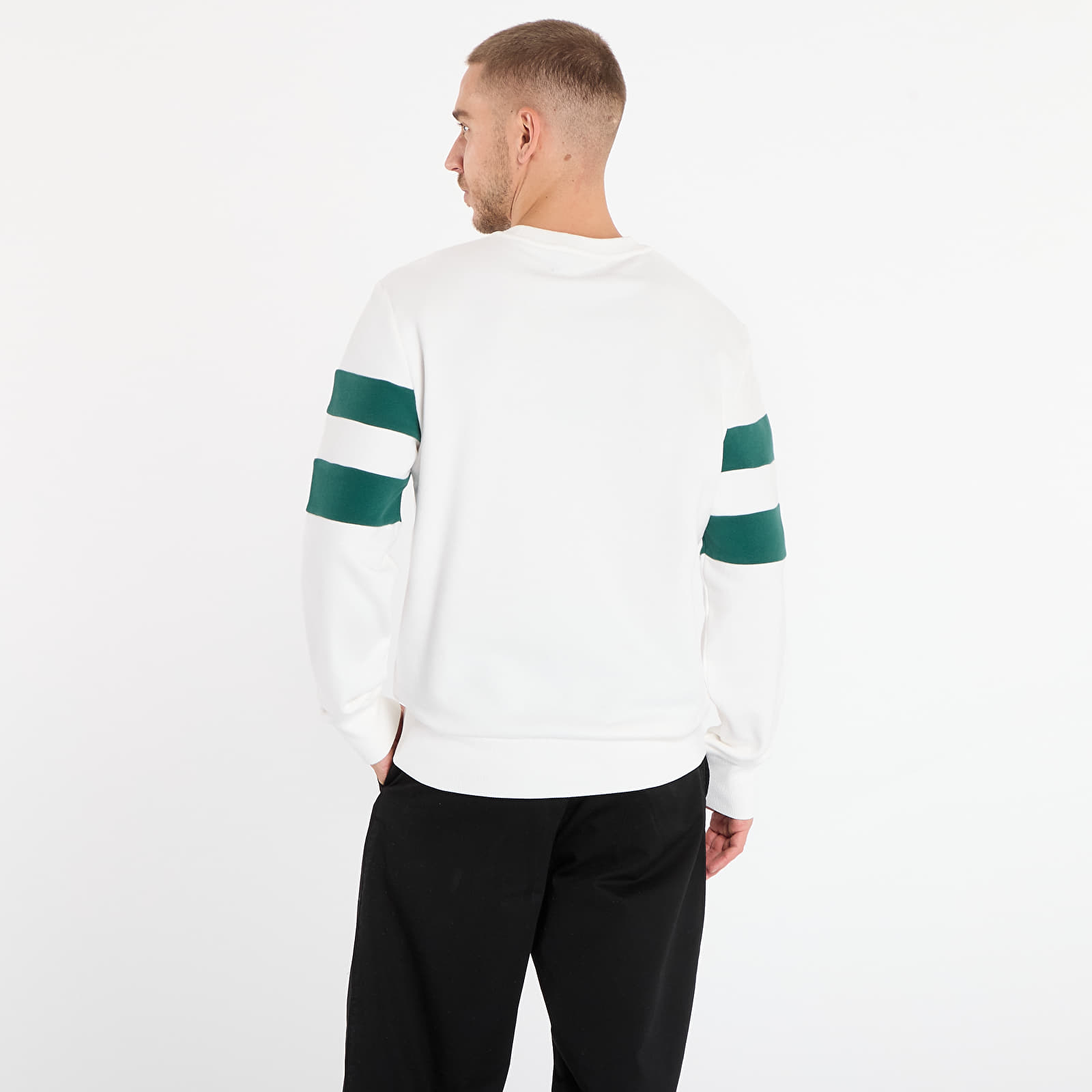 Vīriešu džemperi FRED PERRY Peached Tipped Sleeve Sweatshirt Snow White