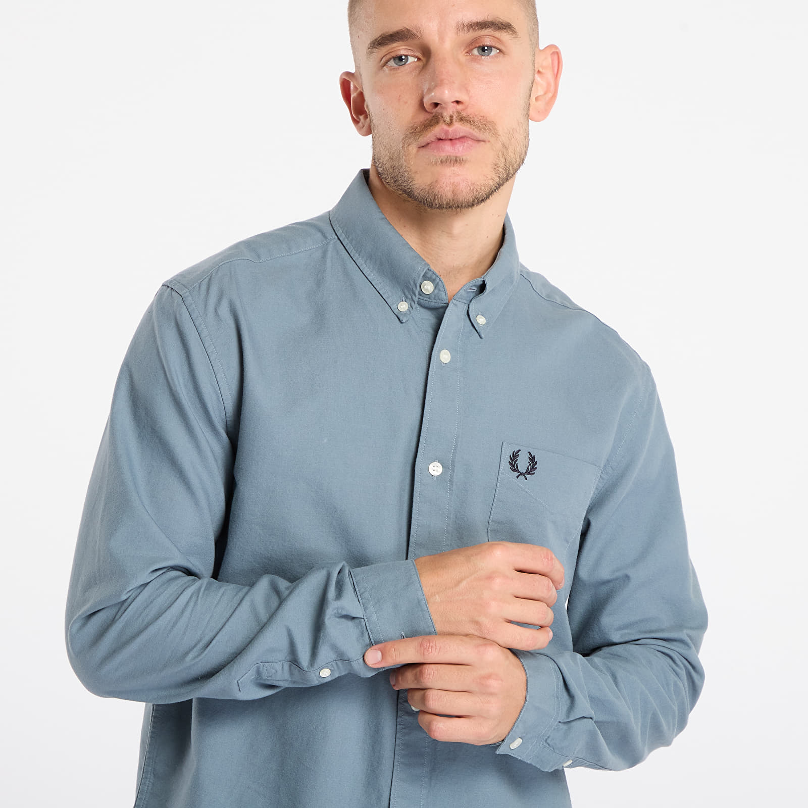 Ризи FRED PERRY Oxford Shirt Stockport Blue