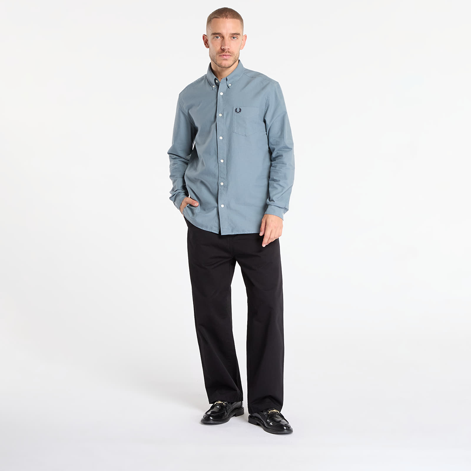 Ризи FRED PERRY Oxford Shirt Stockport Blue