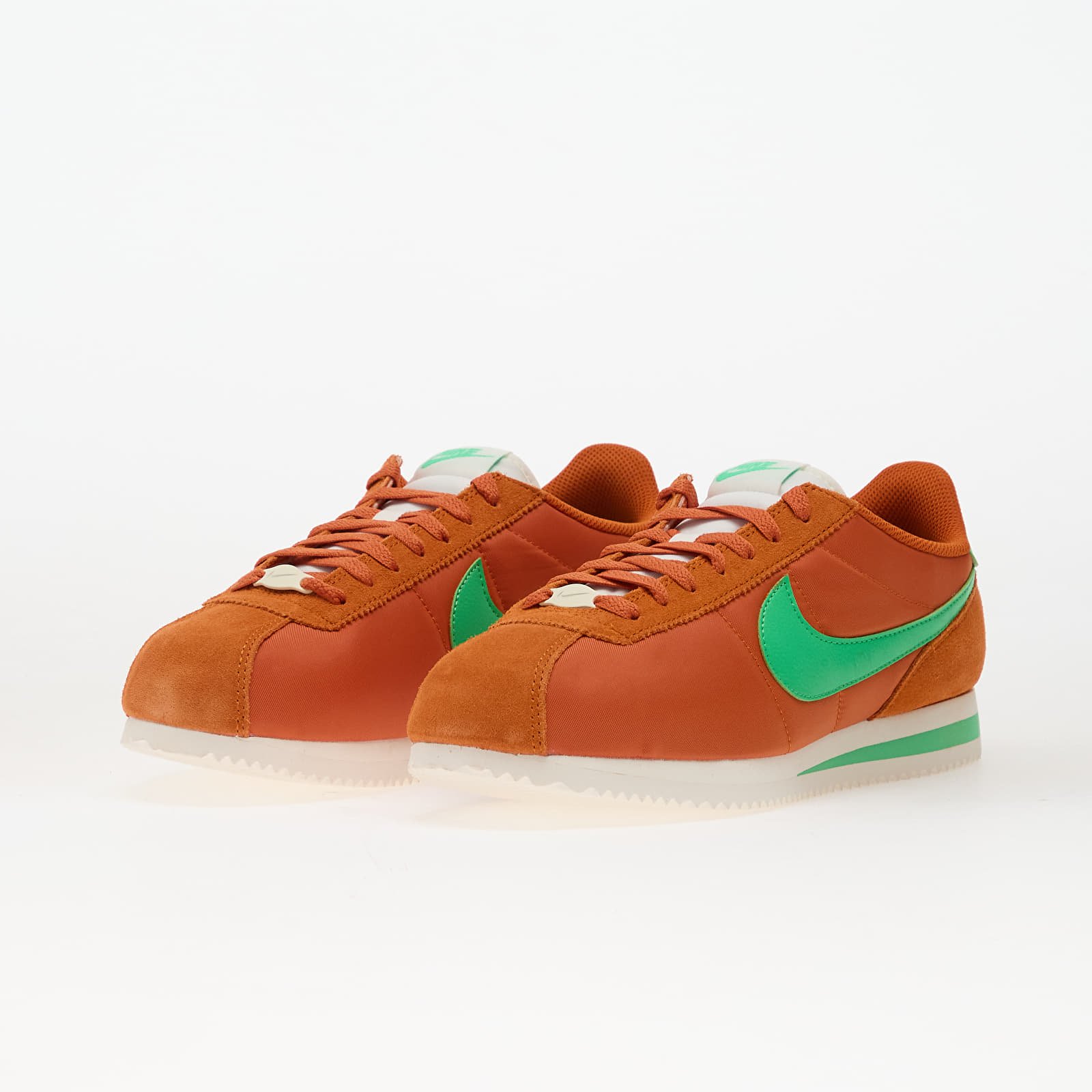 Vīriešu čības un apavi Nike Cortez Textile Campfire Orange/ Green Shock-Sail