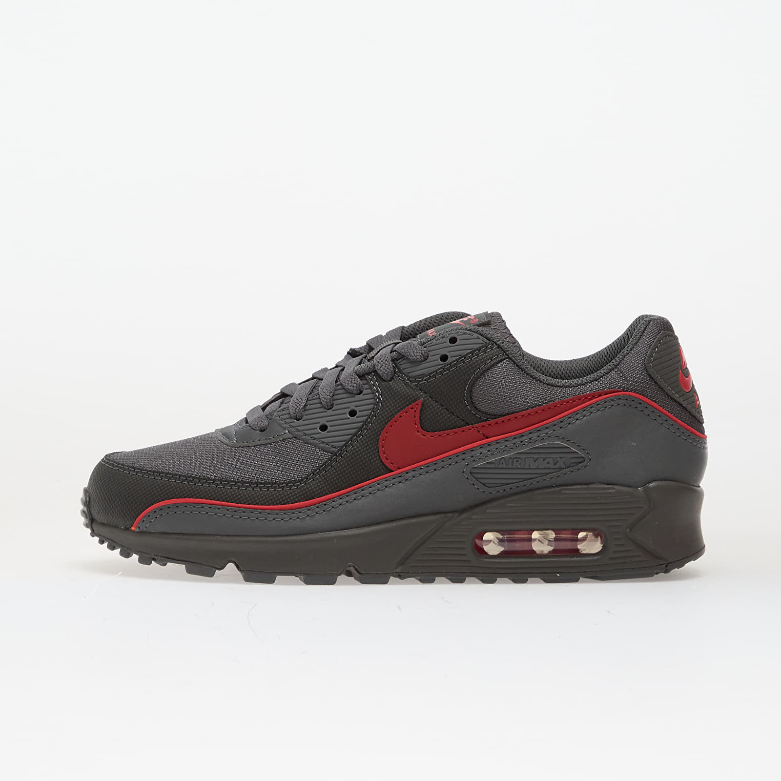 Vīriešu čības un apavi Nike Air Max 90 Premium Iron Grey/ University Red-Black