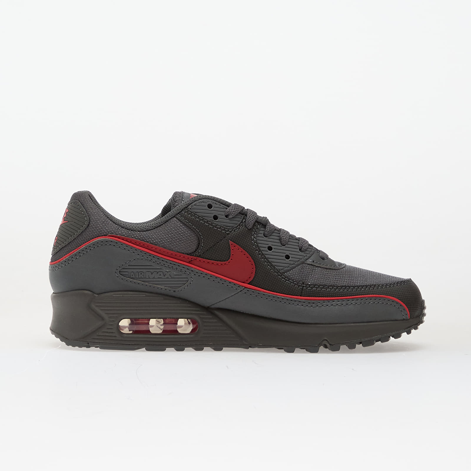 Vīriešu čības un apavi Nike Air Max 90 Premium Iron Grey/ University Red-Black