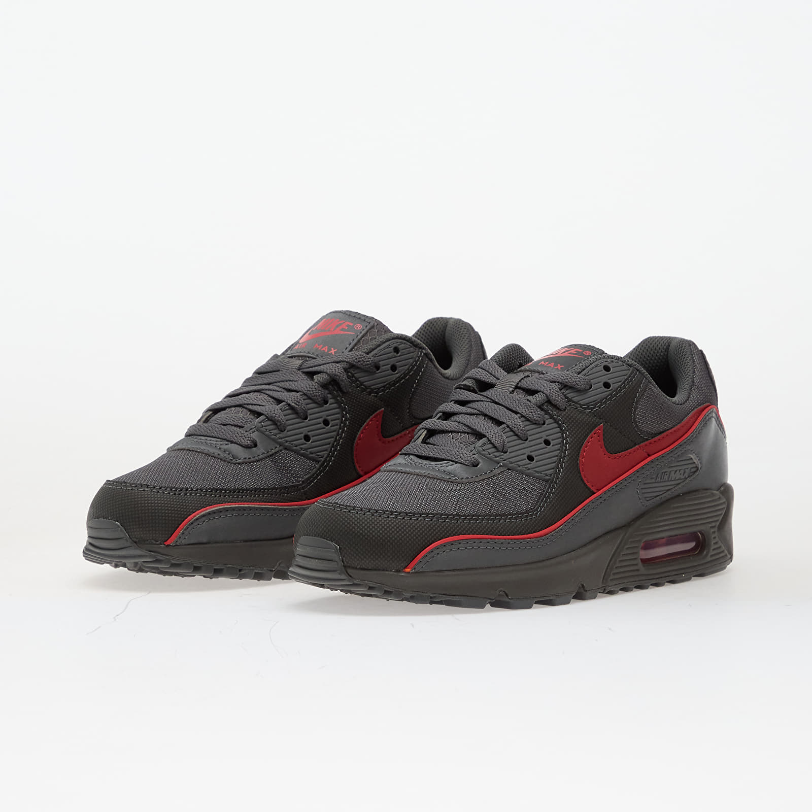 Vīriešu čības un apavi Nike Air Max 90 Premium Iron Grey/ University Red-Black