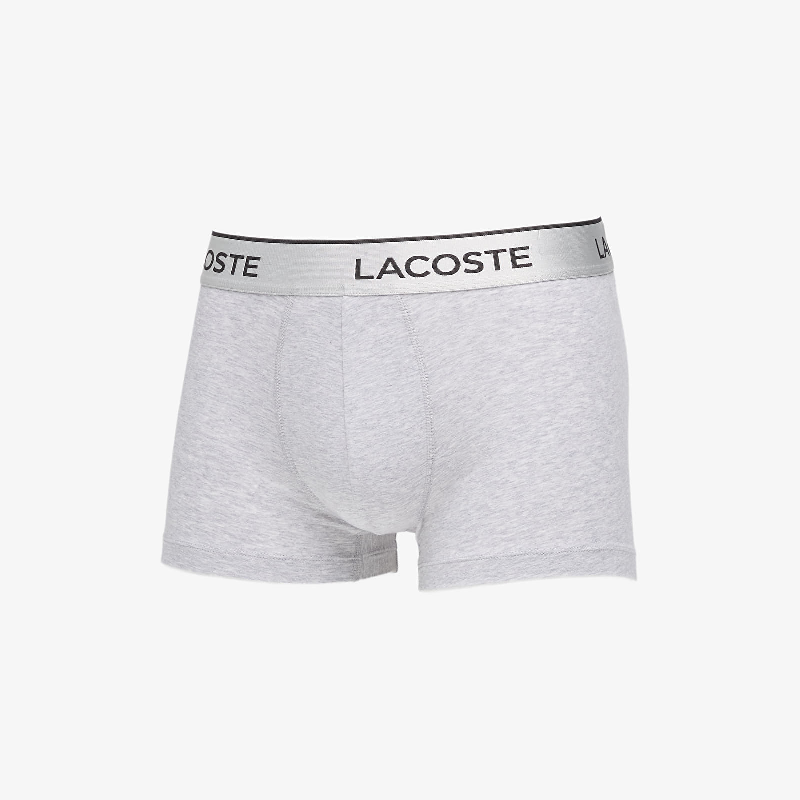 Boxershorts LACOSTE Trunks Underwear Silver Chine/ Sinople-Black