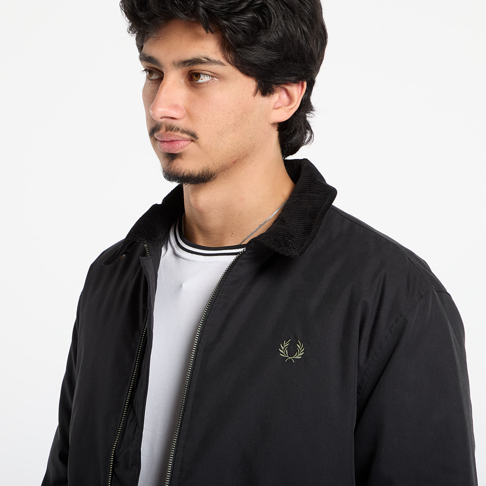 Men's jackets FRED PERRY Cotton Caban Jacket Black