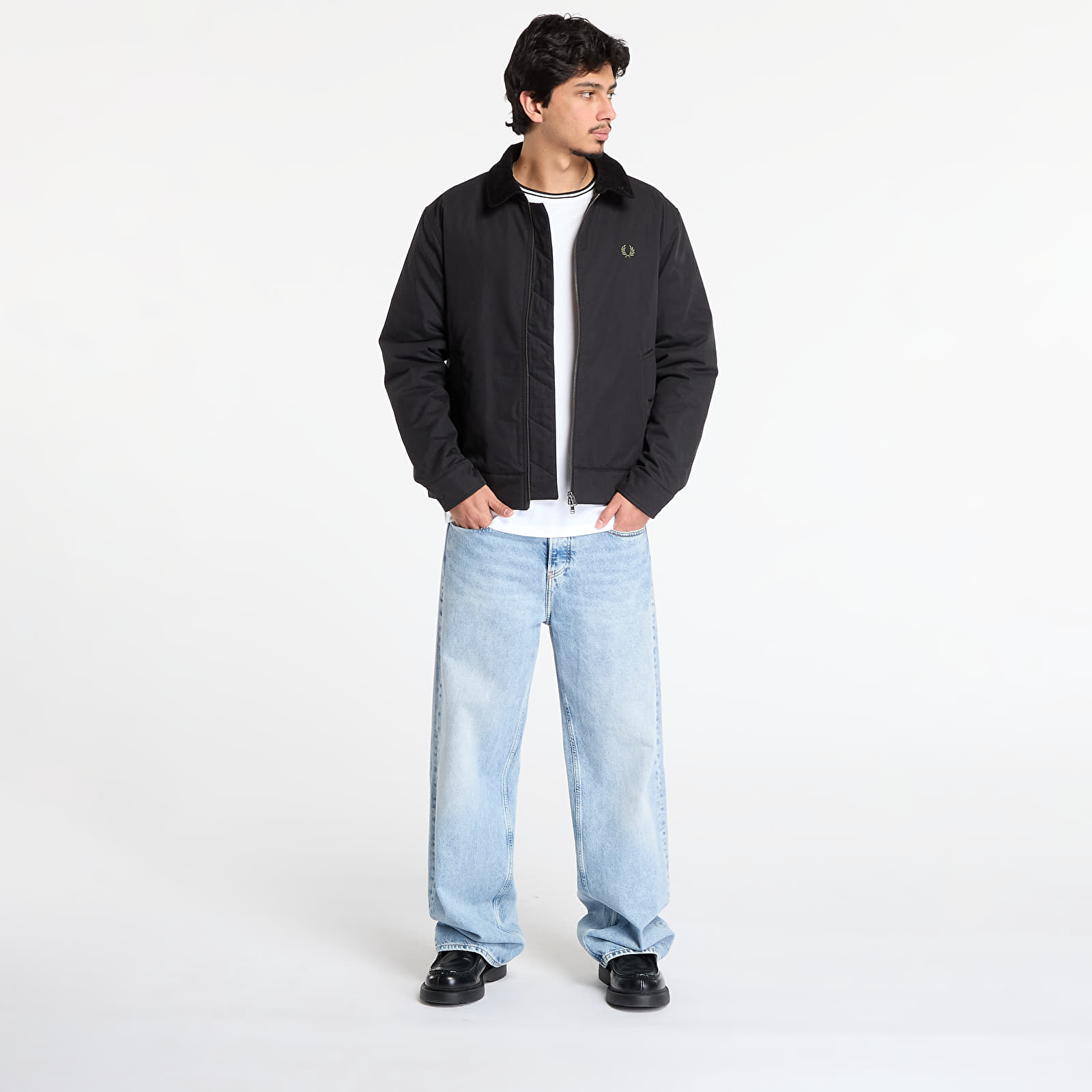 Men's jackets FRED PERRY Cotton Caban Jacket Black