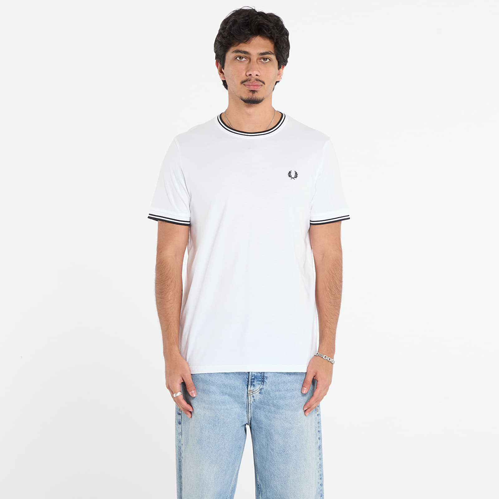 Men's T-shirts FRED PERRY Twin Tipped T-Shirt White