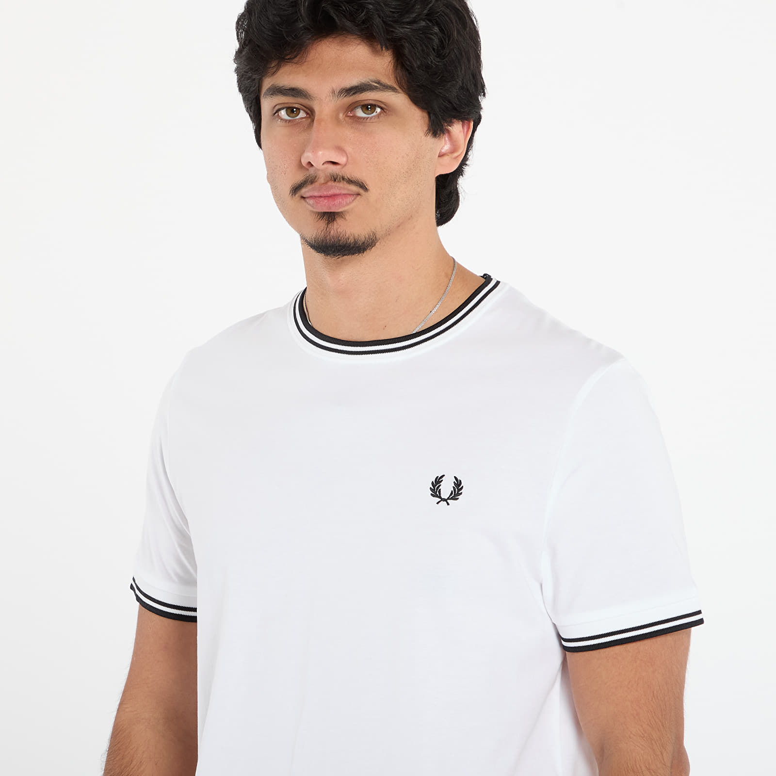 Men's T-shirts FRED PERRY Twin Tipped T-Shirt White