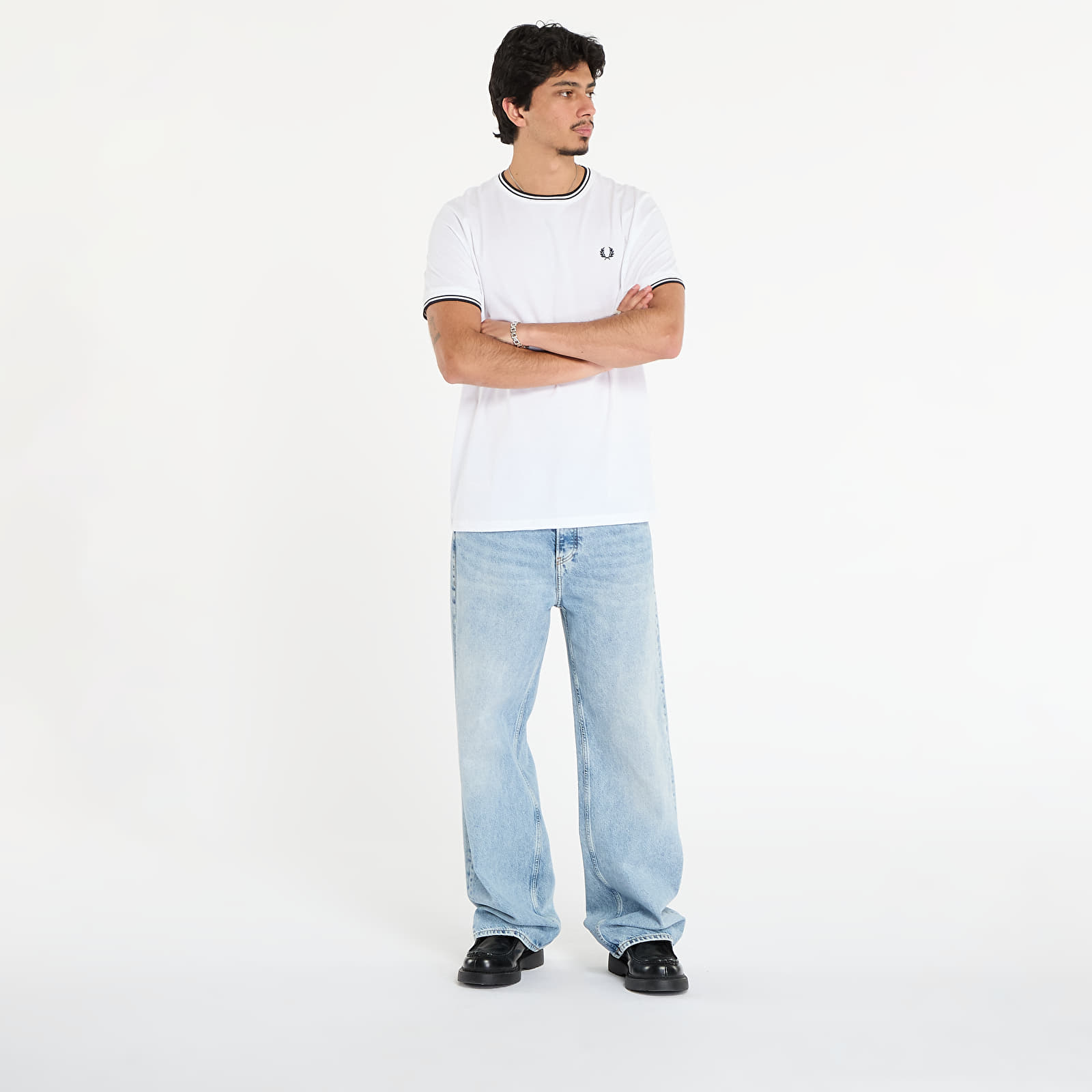 Men's T-shirts FRED PERRY Twin Tipped T-Shirt White