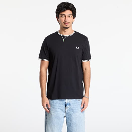 Tričko FRED PERRY Twin Tipped T-Shirt Black
