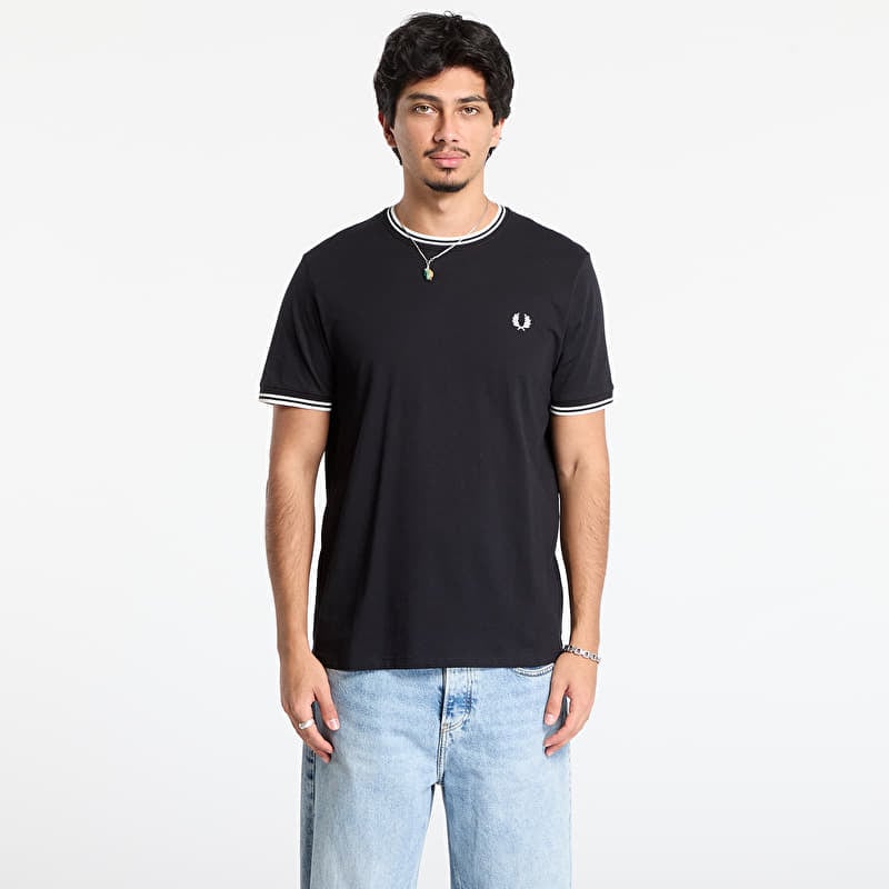FRED PERRY Twin Tipped T-Shirt Black