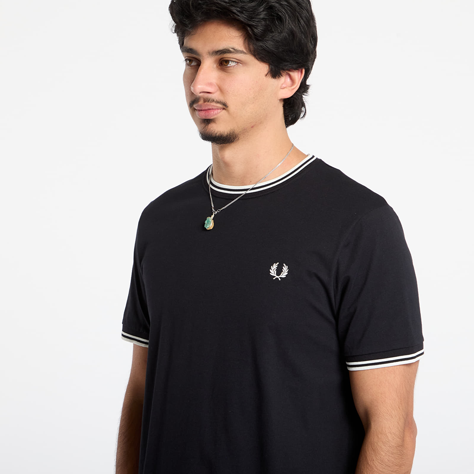 Men's T-shirts FRED PERRY Twin Tipped T-Shirt Black