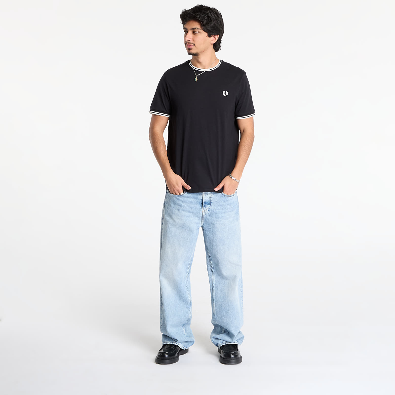 Men's T-shirts FRED PERRY Twin Tipped T-Shirt Black