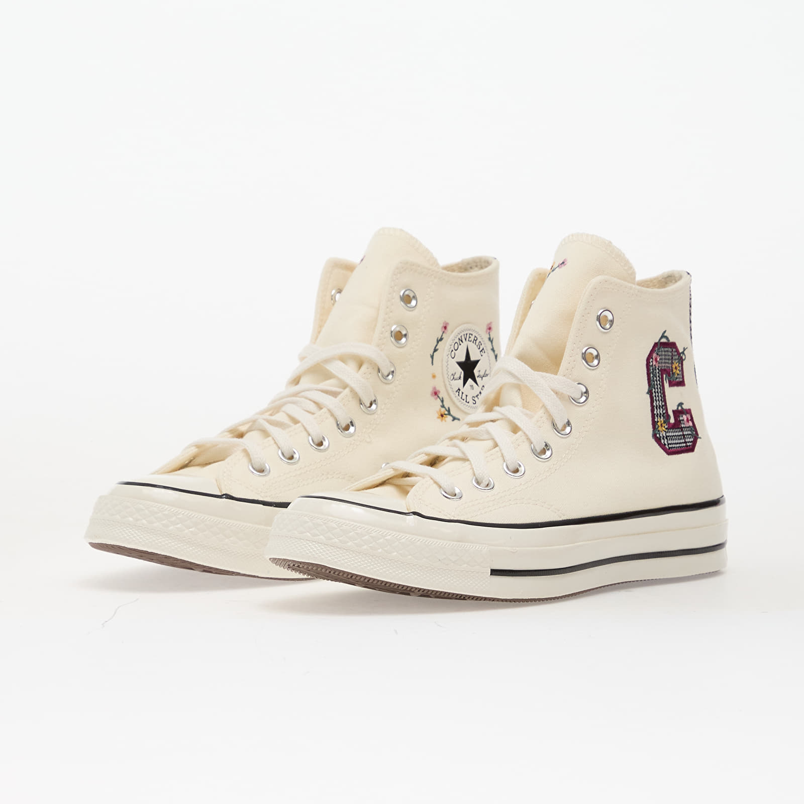 Pánske tenisky a topánky Converse Chuck 70 Varsity Vines Hi Egret/ Black/ Frozen Acai