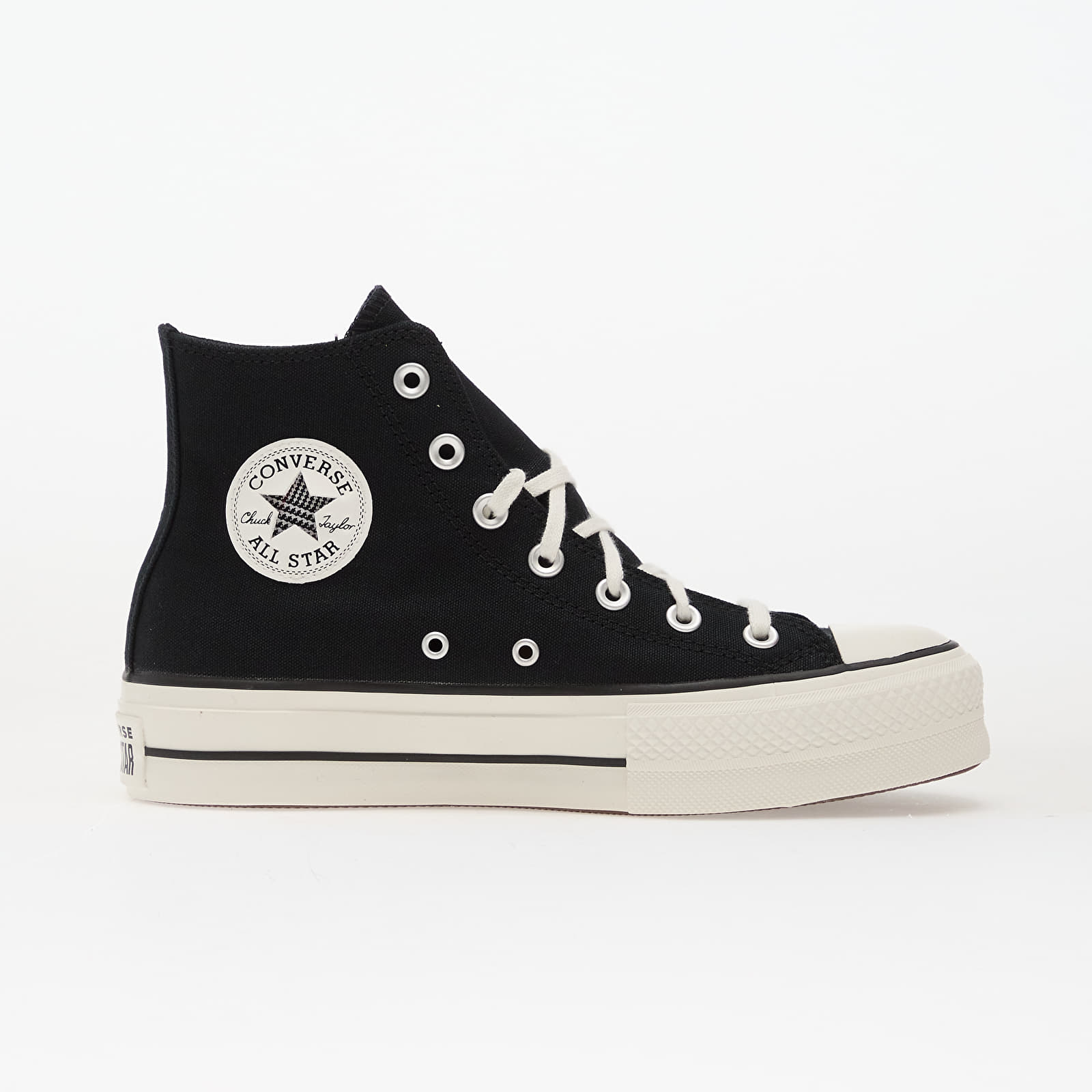 Sieviešu kedas un apavi Converse Chuck Taylor All Star Lift Platform Floral Patchwork Hi Black/ White/ Sunny Angle