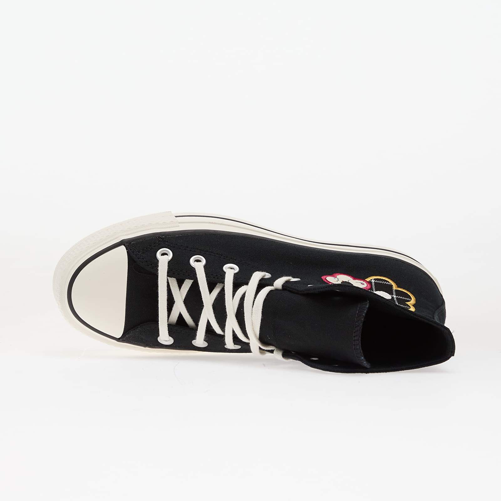Sieviešu kedas un apavi Converse Chuck Taylor All Star Lift Platform Floral Patchwork Hi Black/ White/ Sunny Angle