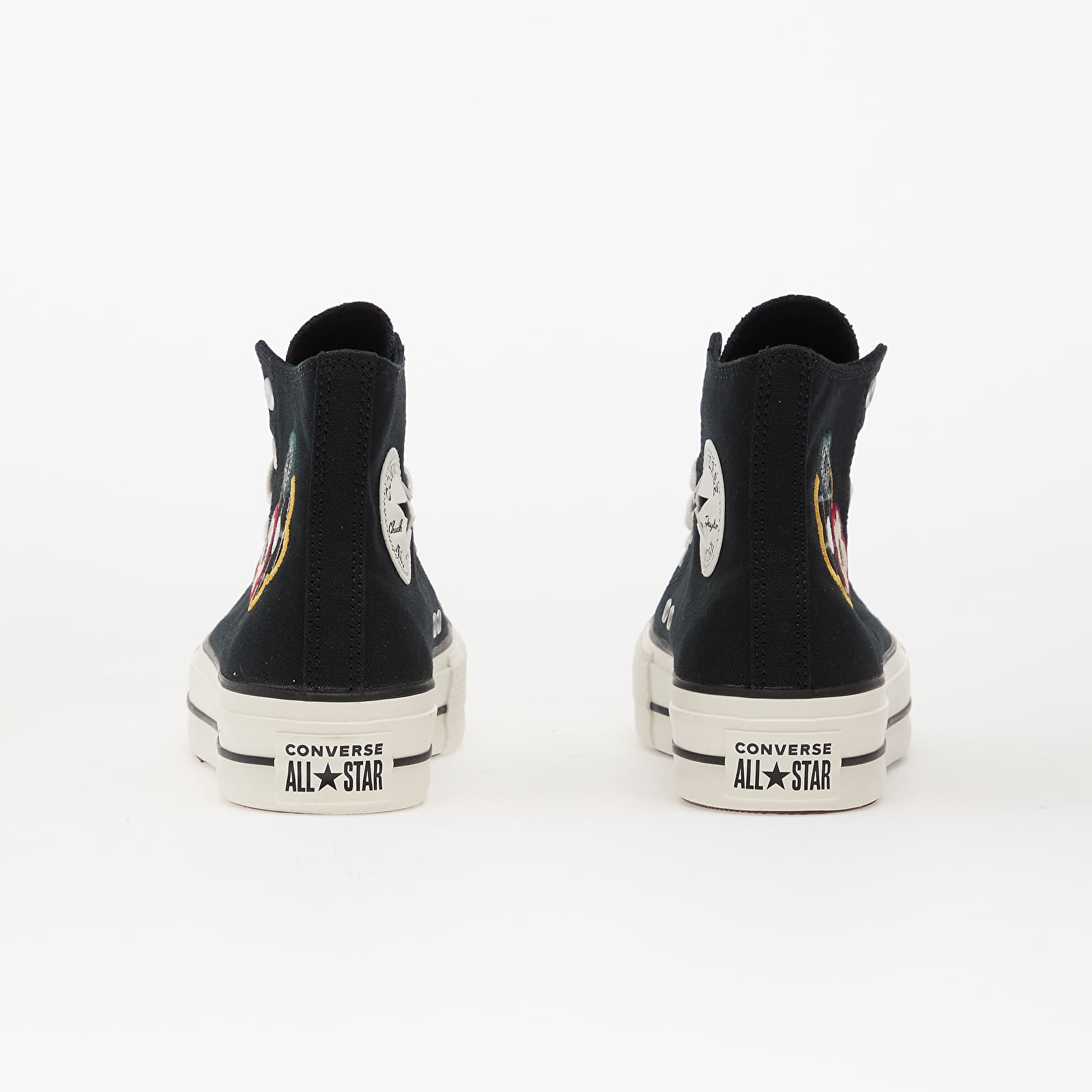 Sieviešu kedas un apavi Converse Chuck Taylor All Star Lift Platform Floral Patchwork Hi Black/ White/ Sunny Angle