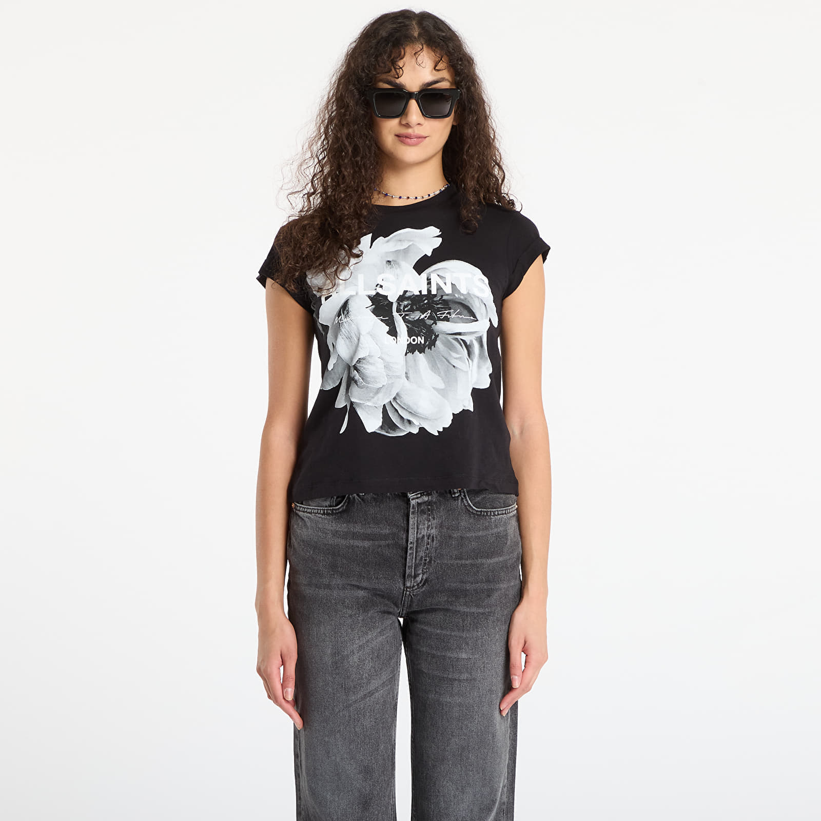 Tricou AllSaints Lena Anna Tee Black XS